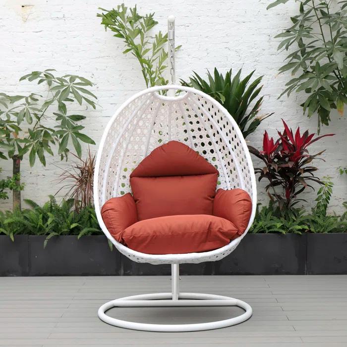 Dakota Fields Brookstonval 1 Person Hanging Egg Swing Chair with Stand