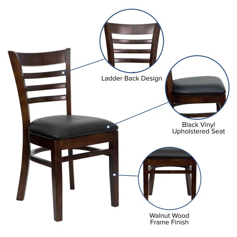Red Barrel Studio® Ladder Back Wooden Restaurant Chair