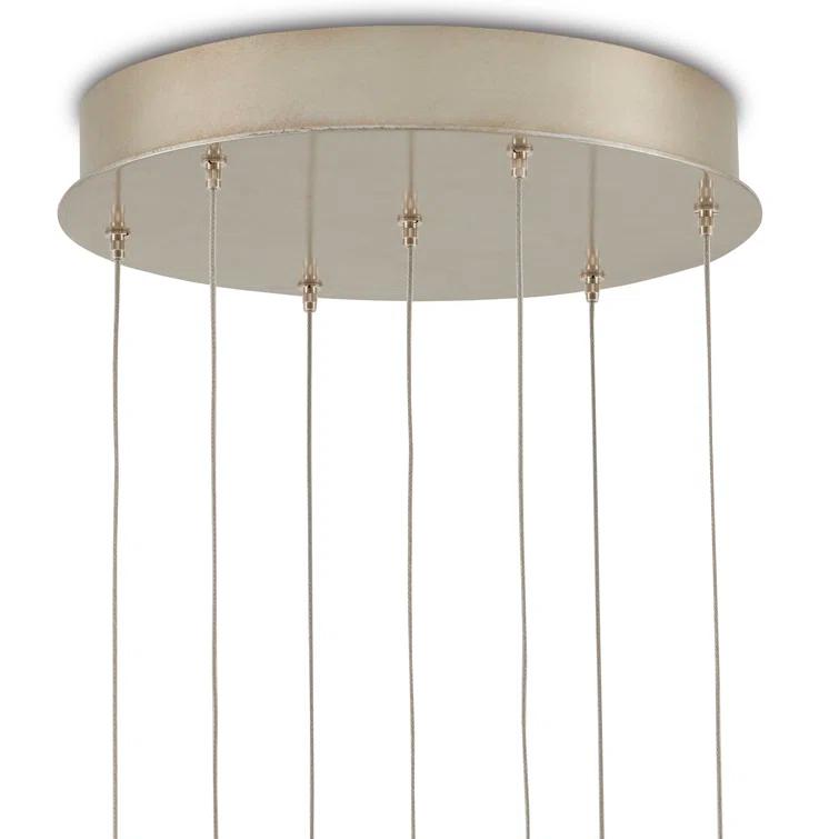 Beehive Silver Rattan 7-Light Adjustable Pendant
