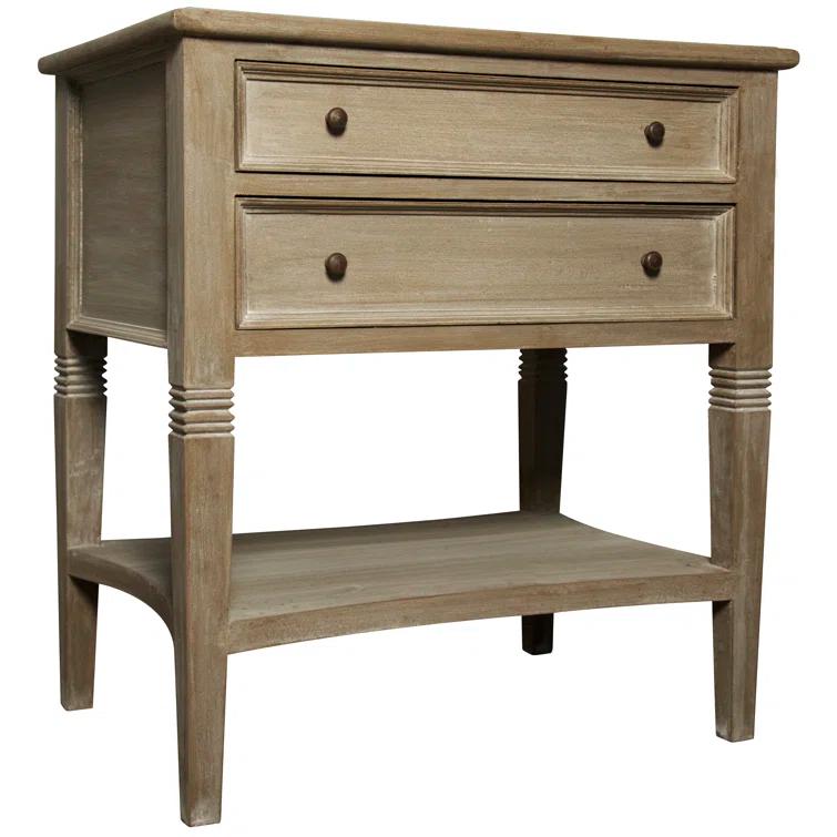 Luna 2 Drawer Nightstand - Weathered
