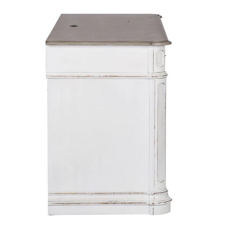 Liberty Furniture Salinas Credenza Home Office Desk with Built in Outlets
