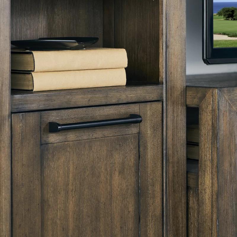 Arcadia Old Forest Glen Brown Wooden Bookcase with Doors