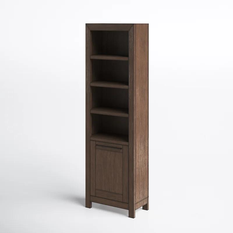 Arcadia Old Forest Glen Brown Wooden Bookcase with Doors