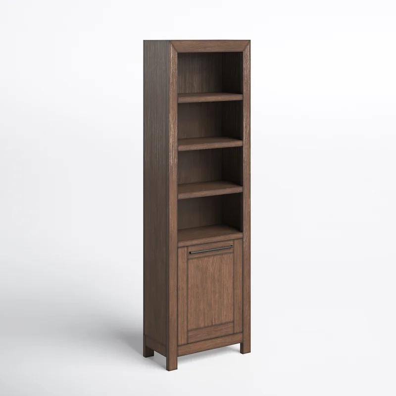 Arcadia Old Forest Glen Brown Wooden Bookcase with Doors