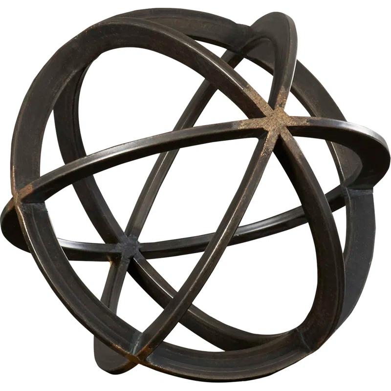 Galenna Antiqued Bronze 10" Metal Decorative Orb