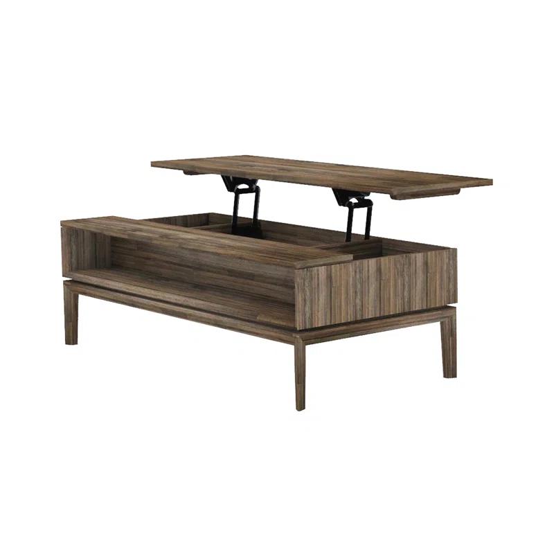 West Ridge Medium Brown Lift-Top Coffee Table with Storage