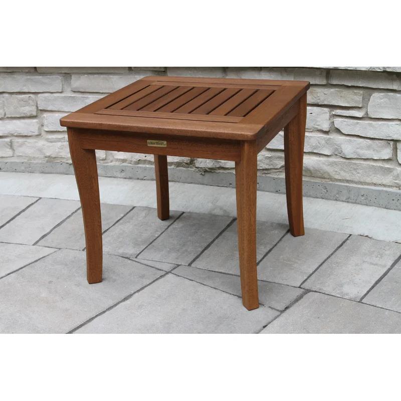 Vineyard Classic Brown Eucalyptus Square Outdoor End Table