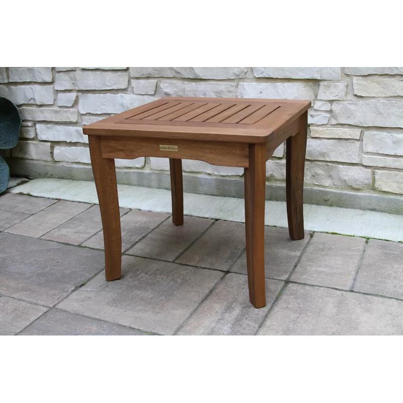 Vineyard Classic Brown Eucalyptus Square Outdoor End Table