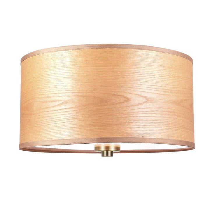 Drum - Vaneer Semi Flush Mount