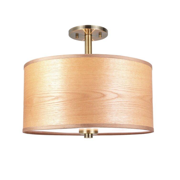 Drum - Vaneer Semi Flush Mount