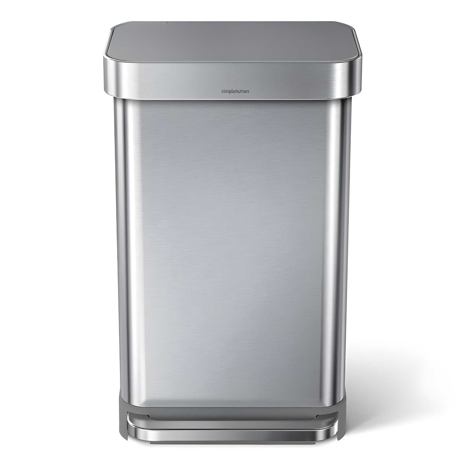 Simplehuman 45 Liter/ 12 Gallon Liter Kitchen Step Trash Can, Brushed Stainless Steel & Plastic Lid