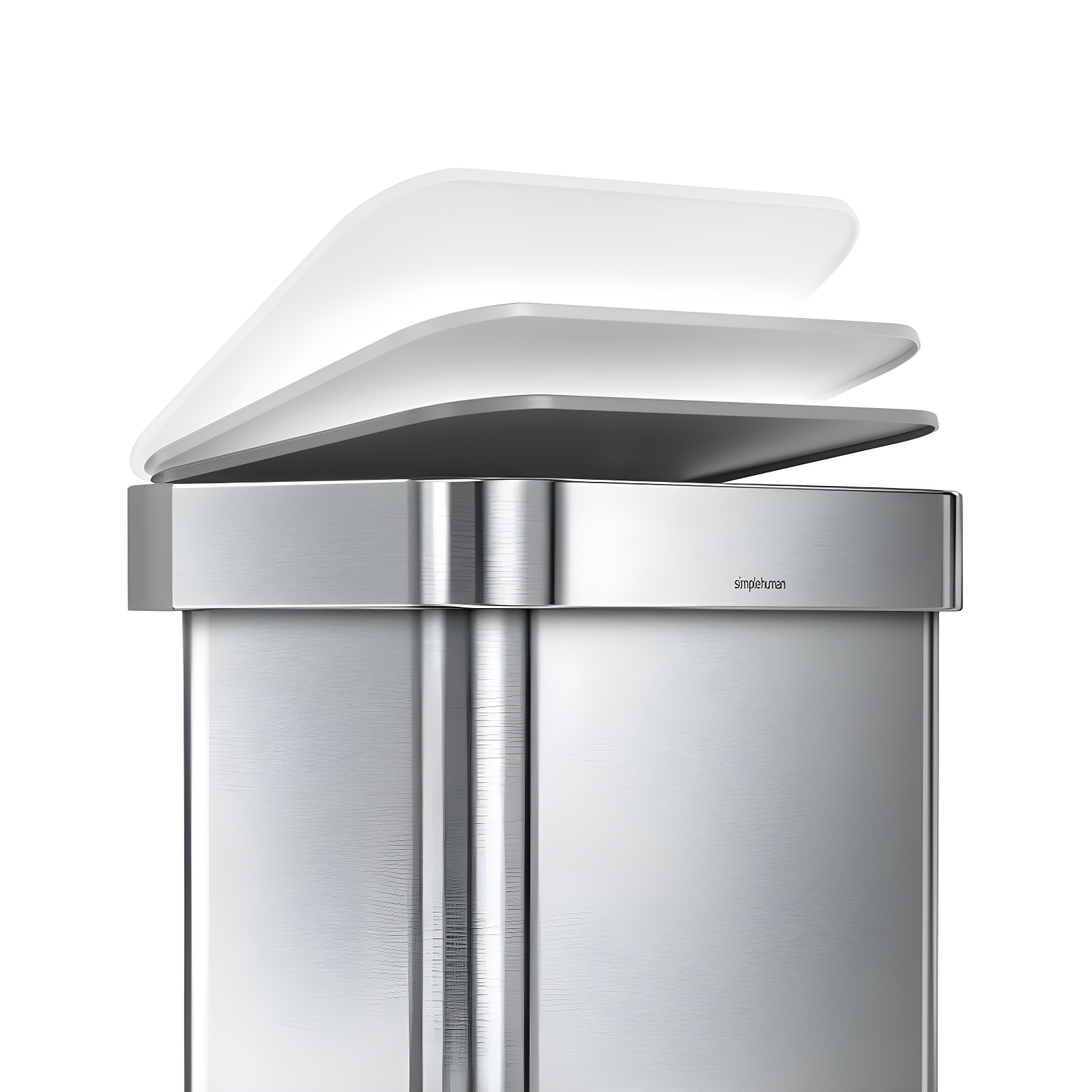 Simplehuman 45 Liter/ 12 Gallon Liter Kitchen Step Trash Can, Brushed Stainless Steel & Plastic Lid