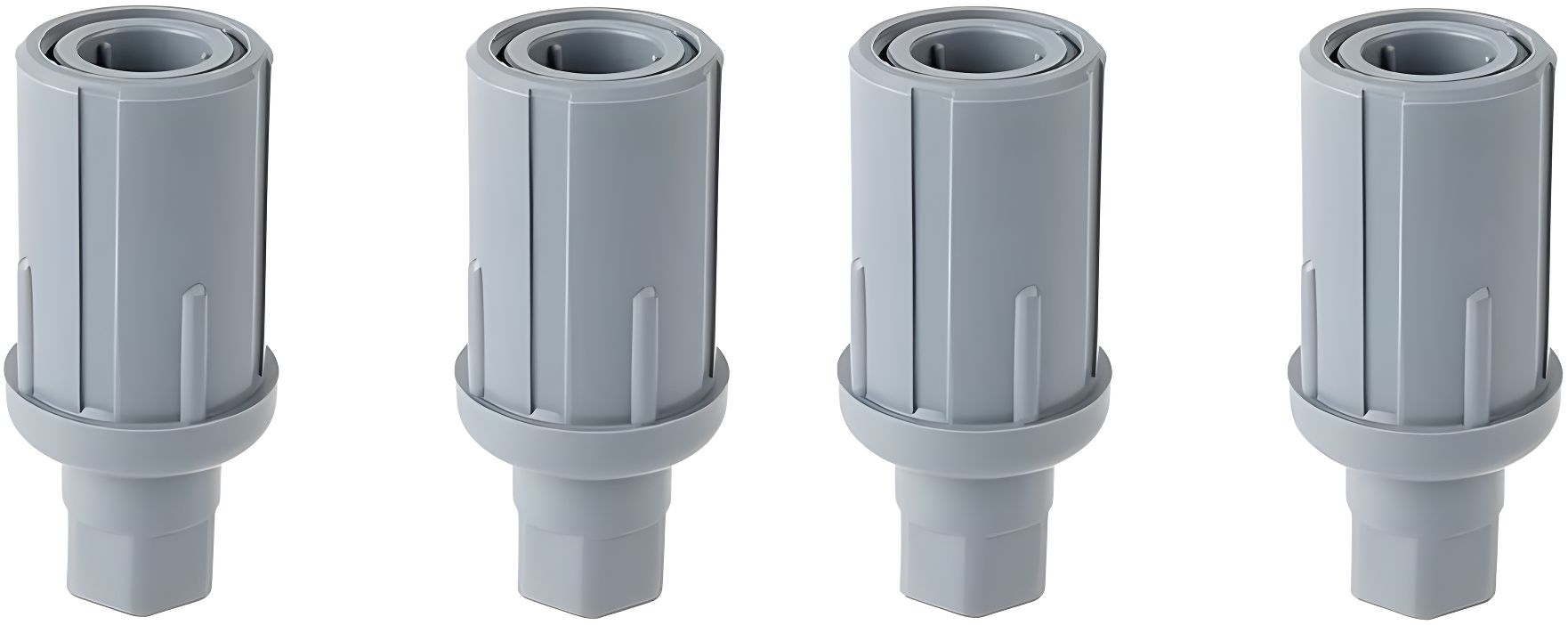 AmGood Galvanized Steel Legs for Work Tables | Set of 4 (24" Legs, 4 Pack, Plastic Bullet Feet)