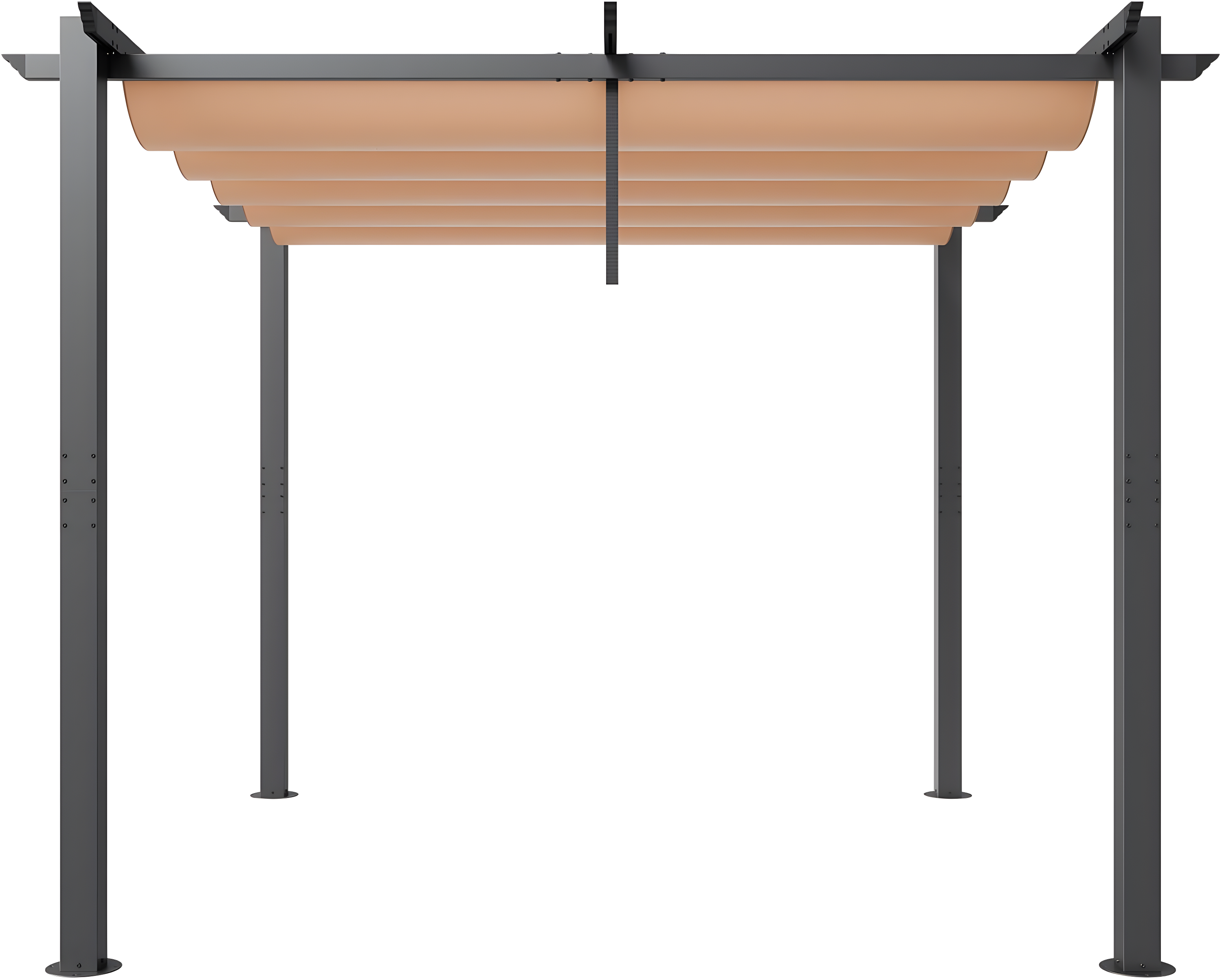 VEVOR 10'x10' Outdoor Retractable Pergola with Canopy, Aluminum Pergola with Retractable Canopy, Modern Pergola with Sun Shade Canopy for Patios, Gardens, Decks, Backyards (Beige)