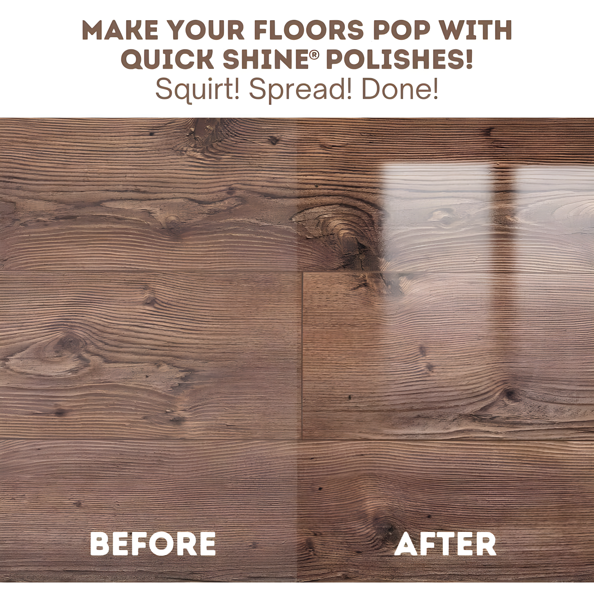 Quick Shine Hardwood Floor Luster, Pfas-Free Formula Floor Polish with Plant-Derived Carnauba 27oz