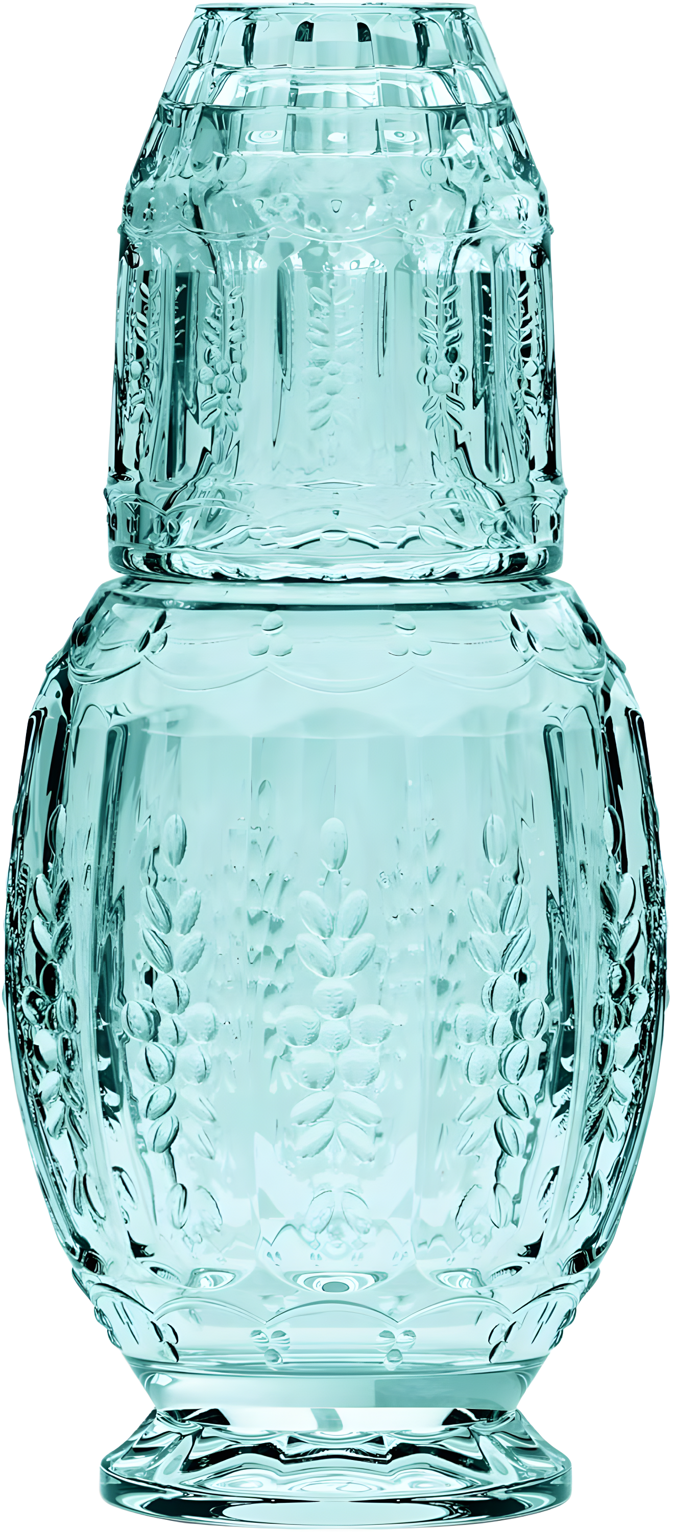 Elle Décor Vintage Night Bedside 33 oz. Water Carafe With Tumbler, 2-Piece Set,Green