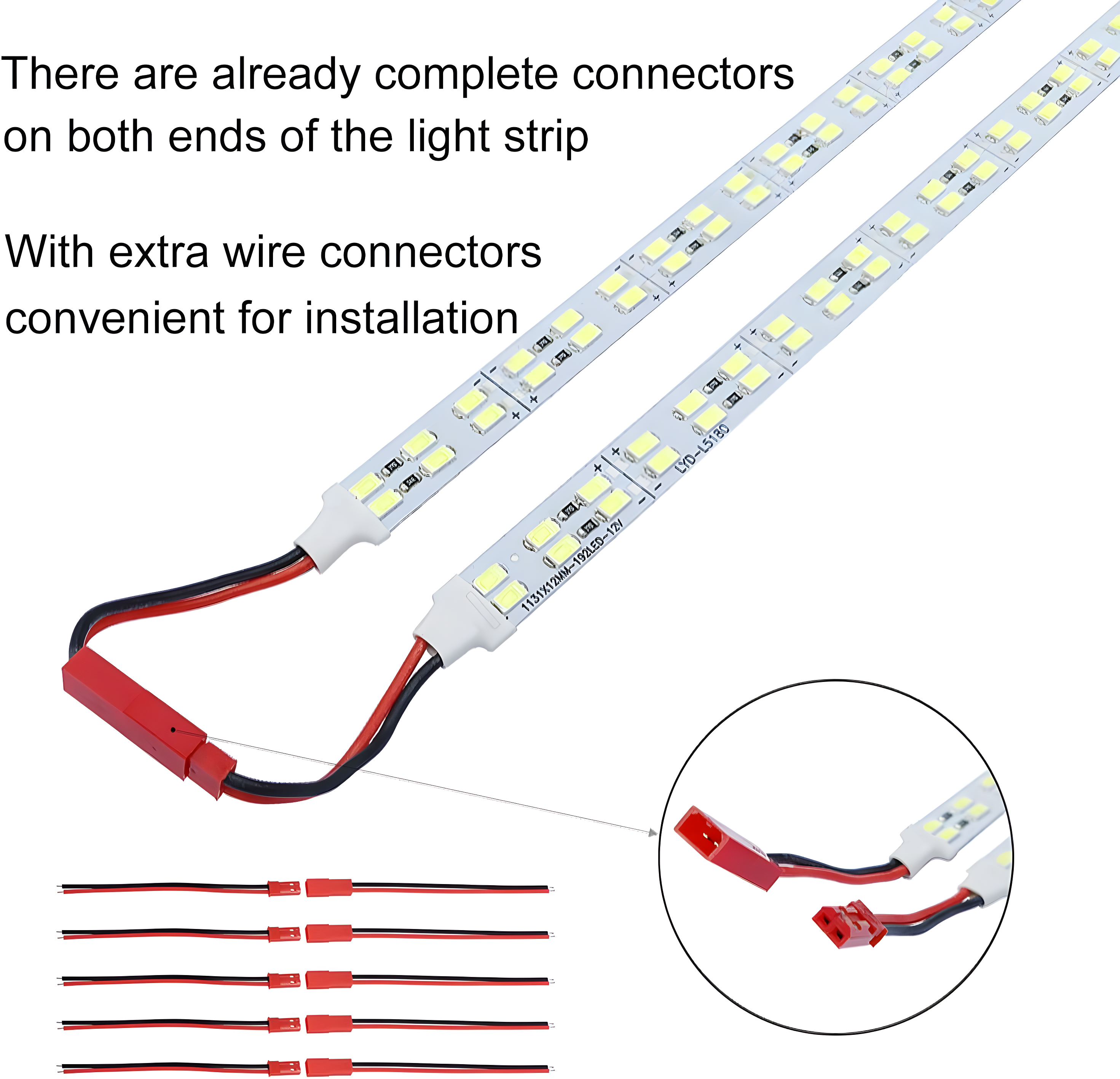 ICIH Under Cabinet LED Light 10Pack 12v LED Light Strip Rigid Super Bright White 6000K SMD5630 9W 84LED Double Row 0.5m/20in for Kitchen Cabinet,Counter,Showcase Vehicle Replace