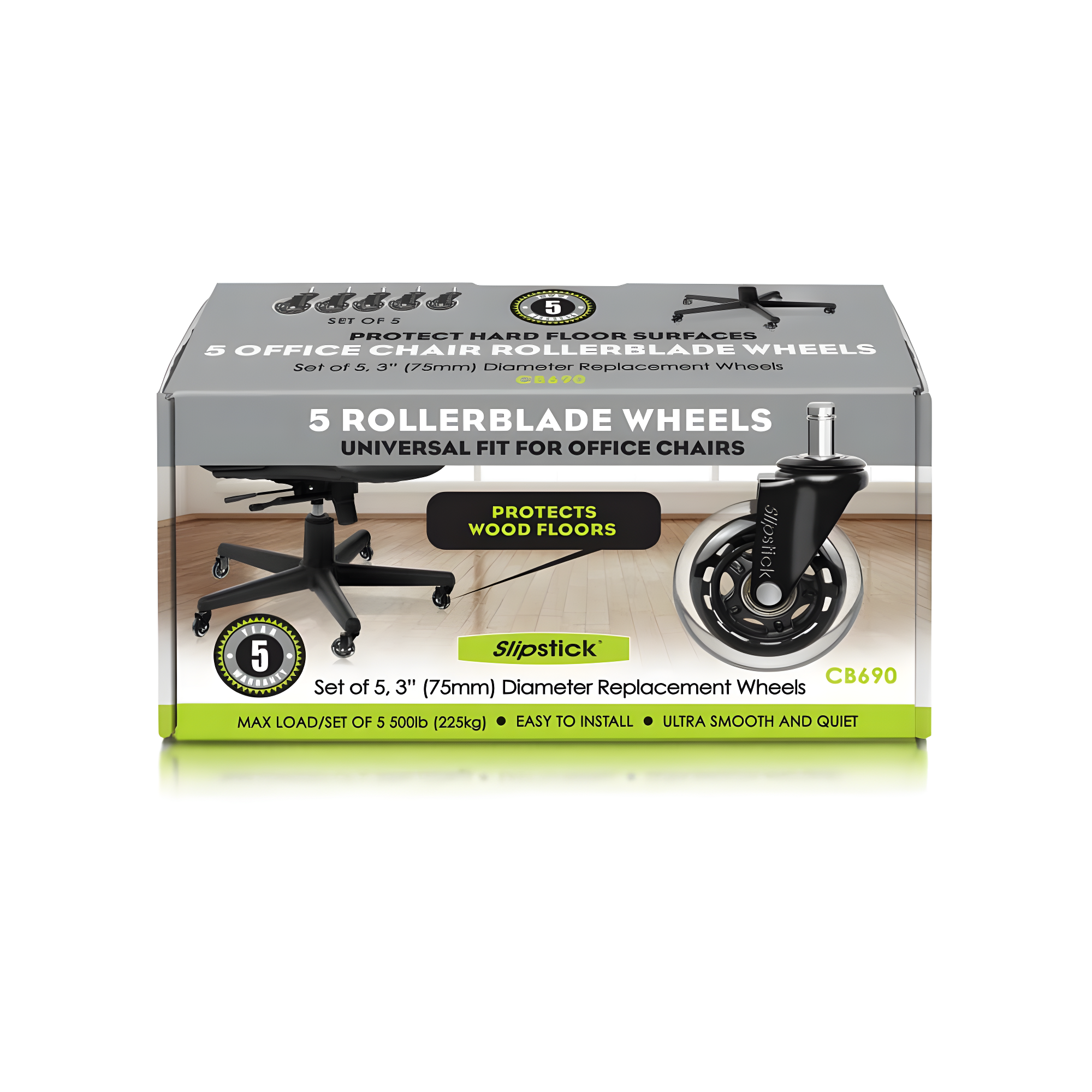 Slipstick Casters (Set of 5)
