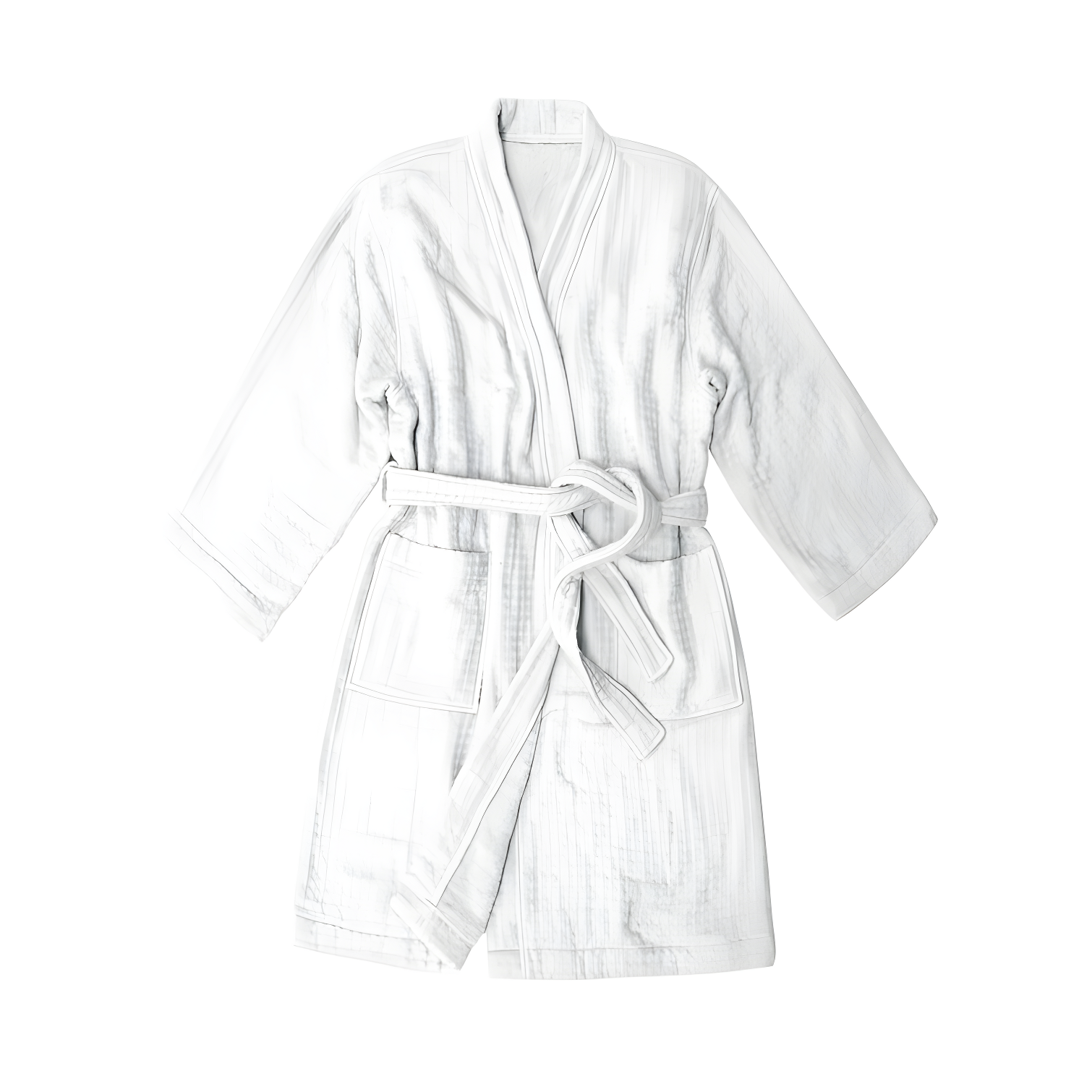 Uchino Cotton Waffle Mid-Calf Bathrobe with Pockets