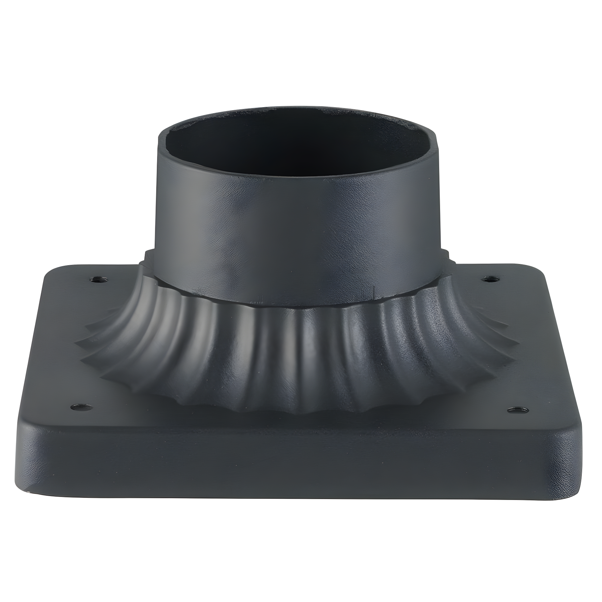 Canby 5.5 in. Black Square Pier Mount Base for 3 inch Post Top Mounts