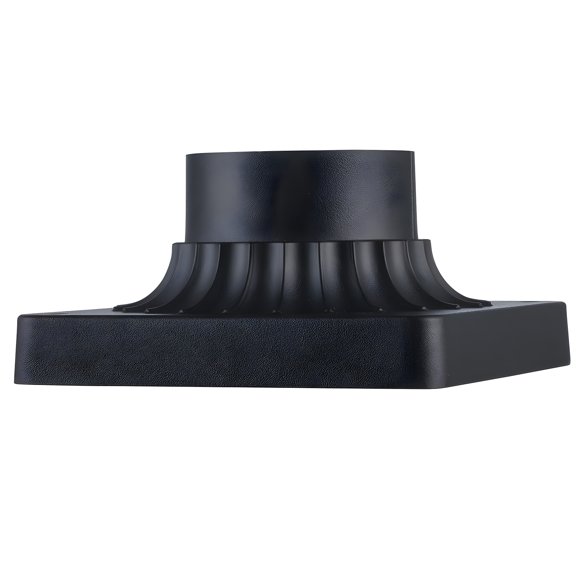 Canby 5.5 in. Black Square Pier Mount Base for 3 inch Post Top Mounts