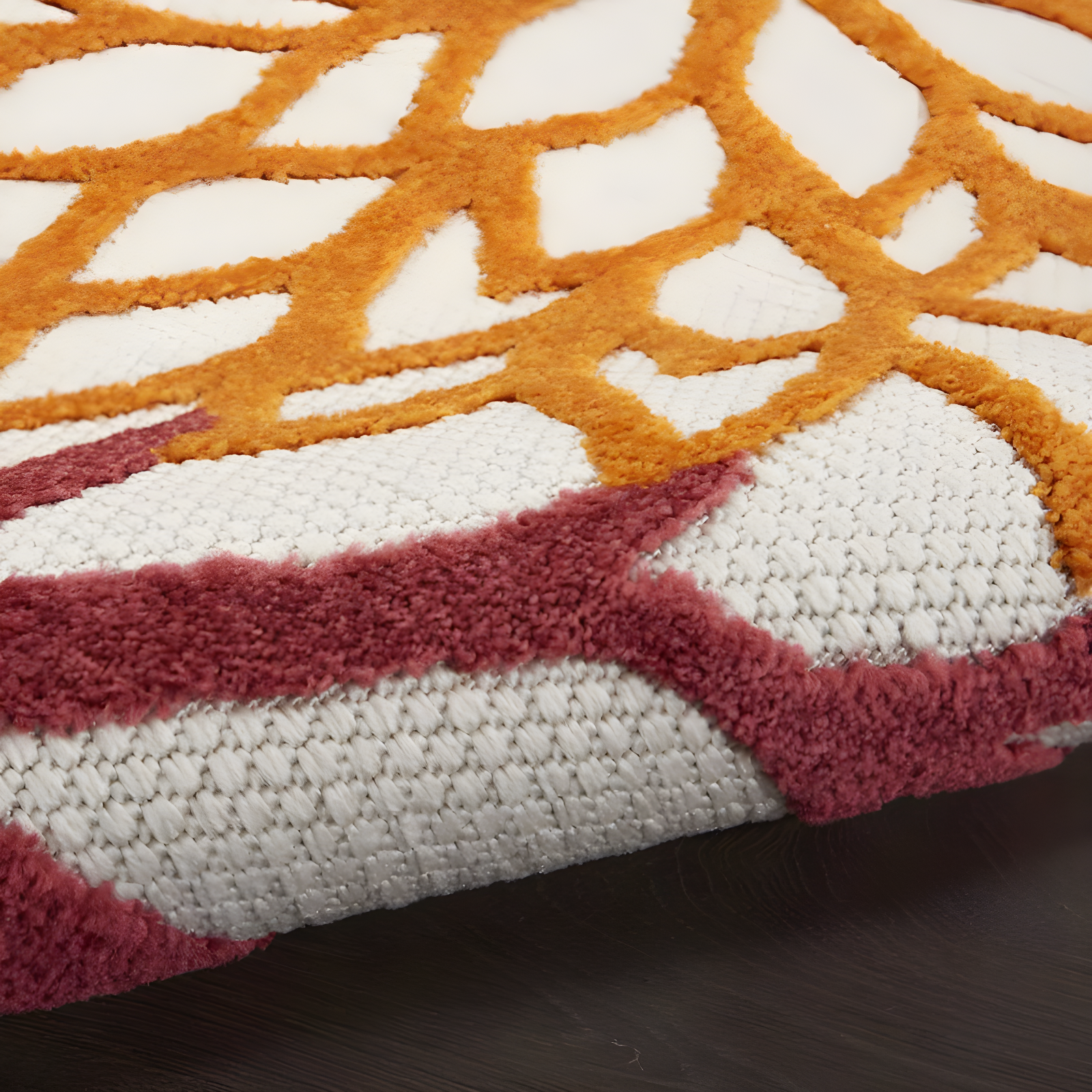 Nourison Aloha Floral Bloom Flatweave High-Low Indoor Outdoor Area Rug Red Multi Colored 3'6" x 5'6"
