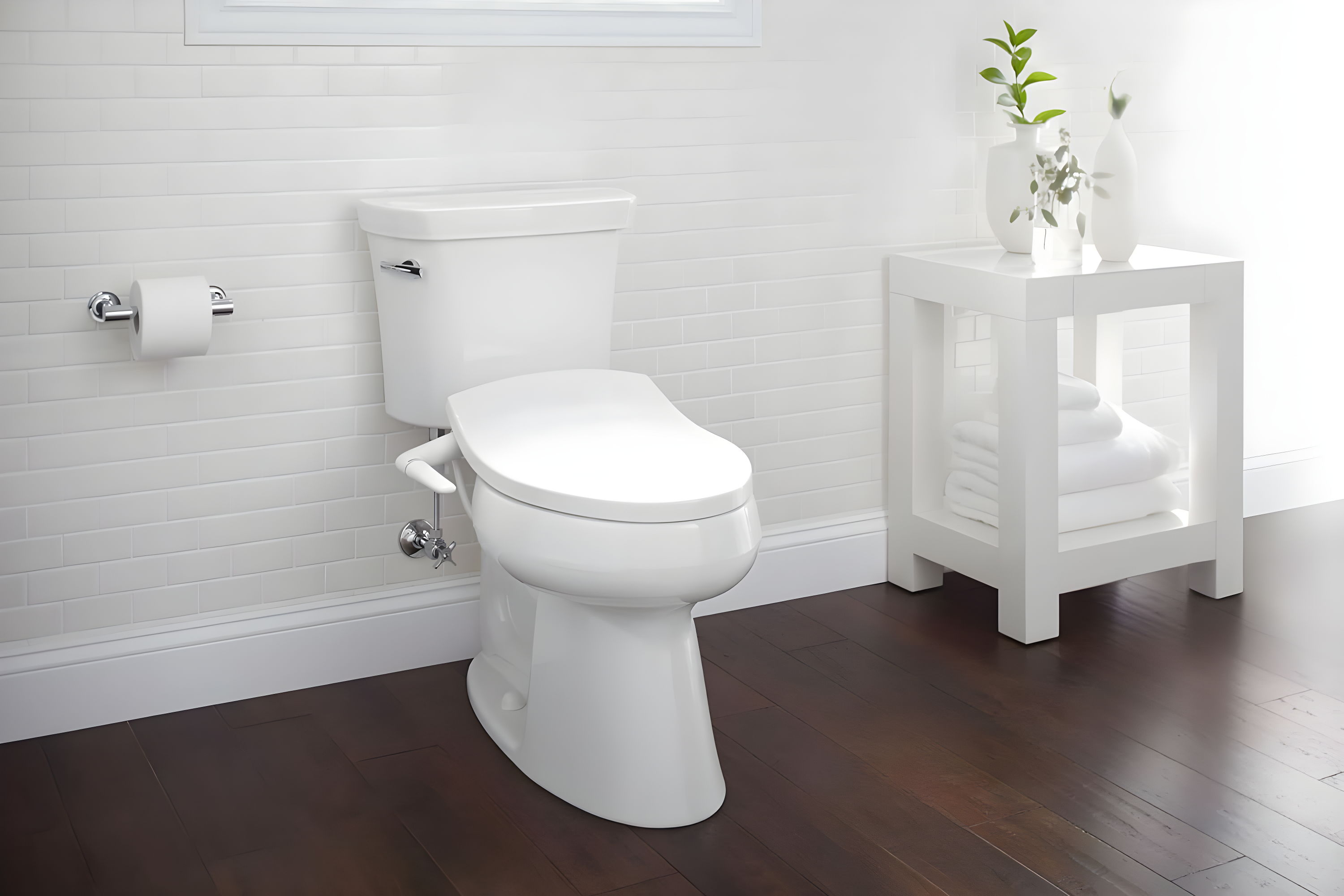 PureWash M250 Elongated Bidet Toliet Seat, Manual Non-Electric Bidets for Existing Toilets