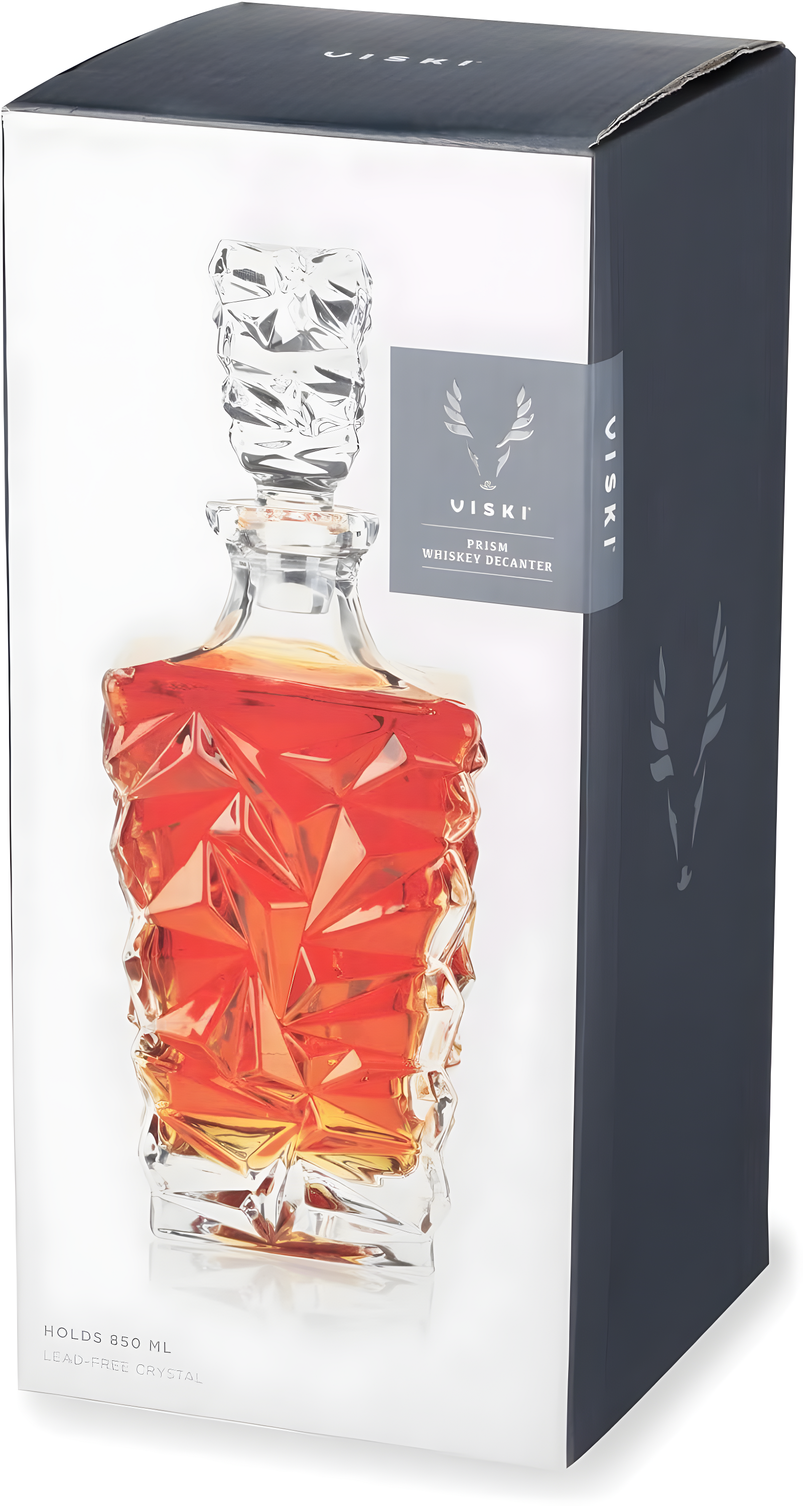 Viski Prism Crystal Whiskey Decanter
