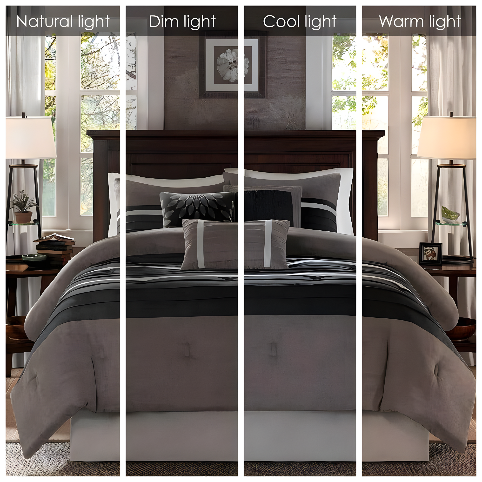 Madison Park Palmer 7 PC Pieced Faux Suede Comforter Set