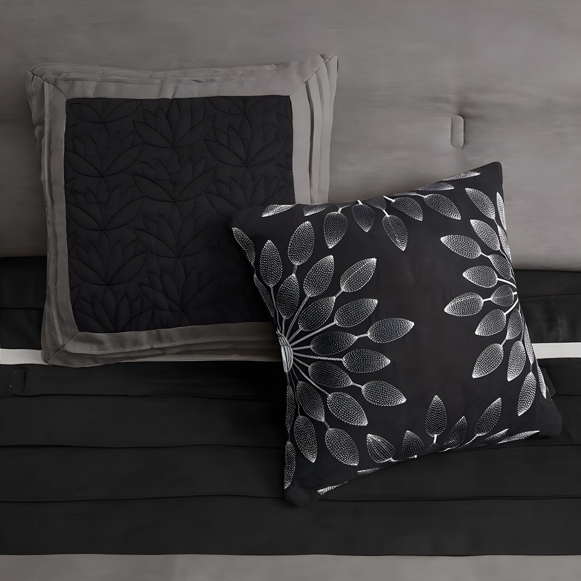 Madison Park Palmer 7 PC Pieced Faux Suede Comforter Set