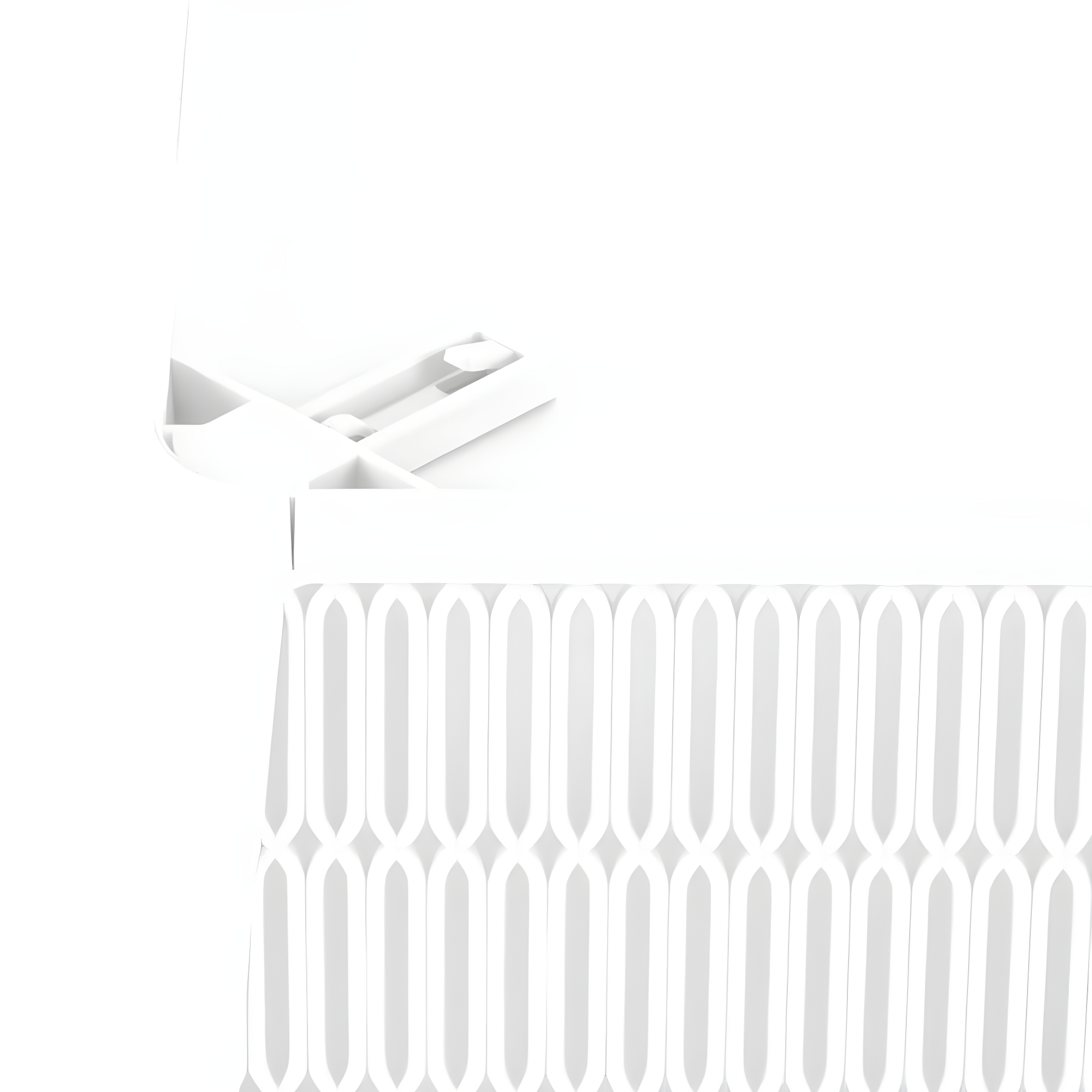 Simplify 2pk Large Slide and Stack Storage Shallow Totes White: Polypropylene Sliding Bins, Decorative Storage, 975 Volume