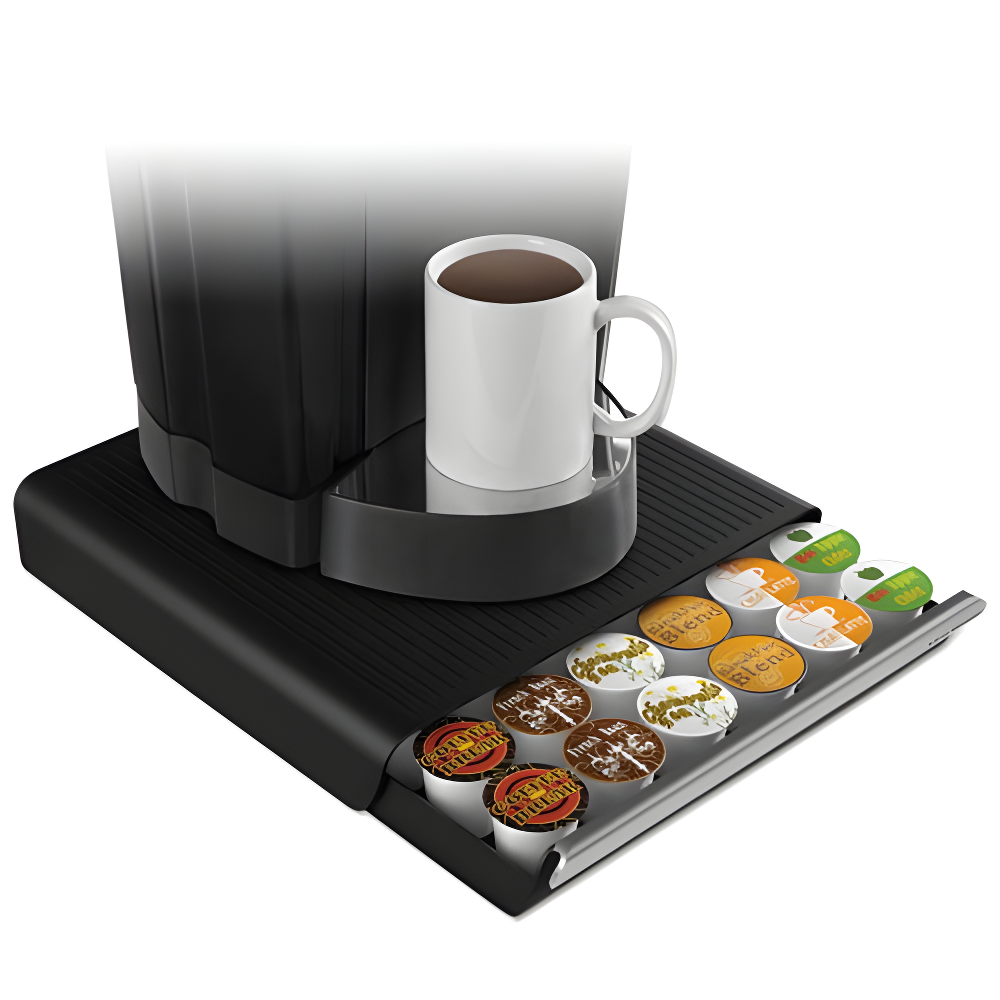 TUHOME FURNITURE LLC K-Cup Holder Coffee Pod Organizer Compatible With Keurig Accessories Holds 36 Coffee Pods, Black