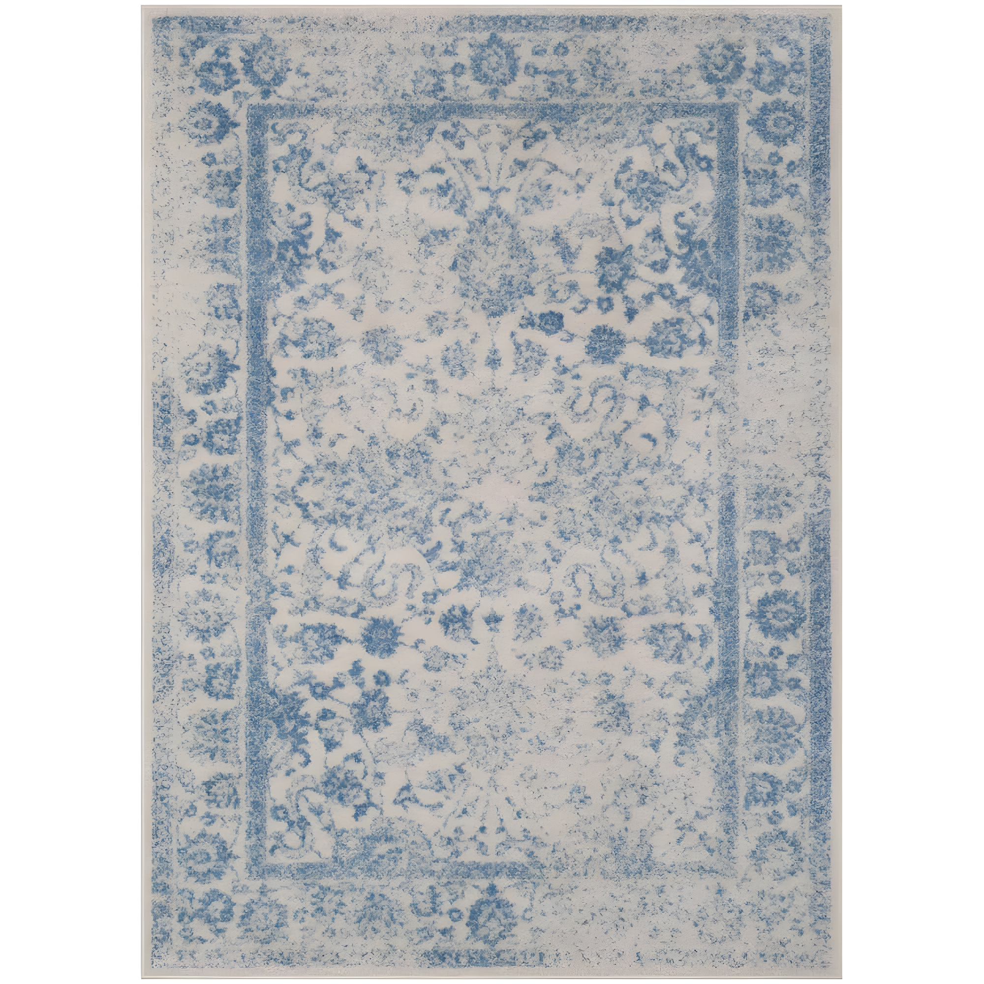 Adirondack ADR109 Machine Made Indoor Area Rug - Ivory/Light Blue - 6'x9' - Safavieh