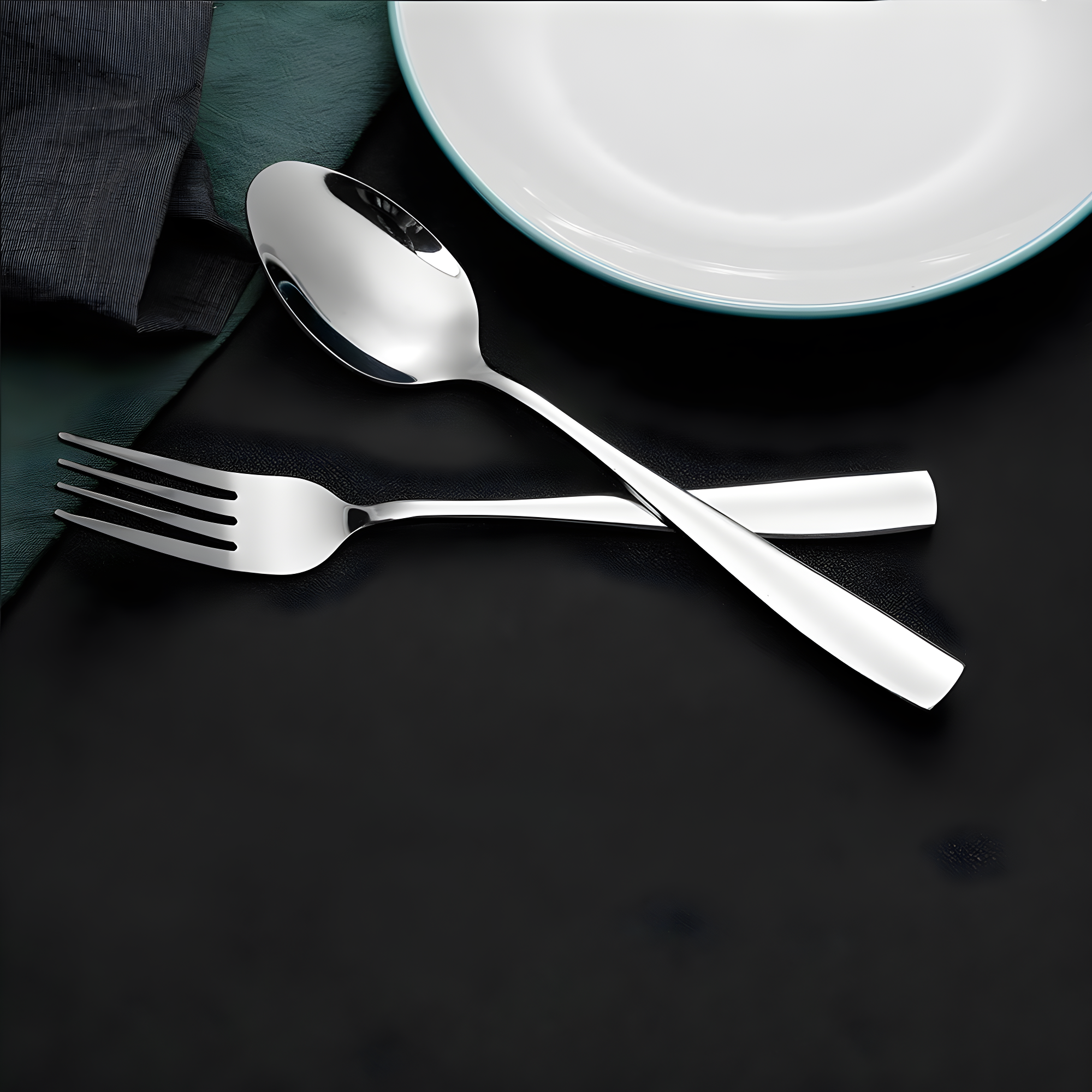 24-Piece Large Stainless Steel Dinner Spoons