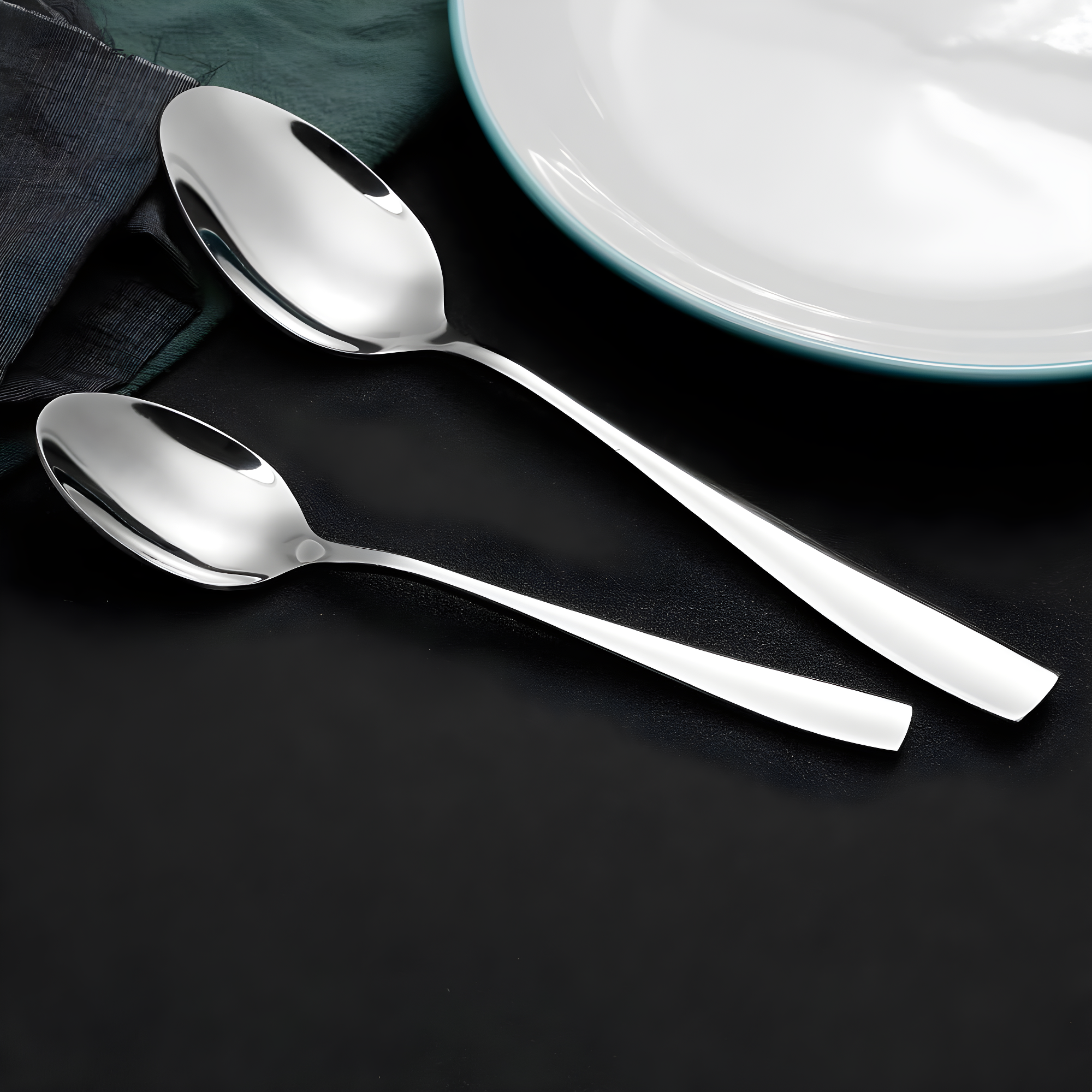 24-Piece Large Stainless Steel Dinner Spoons