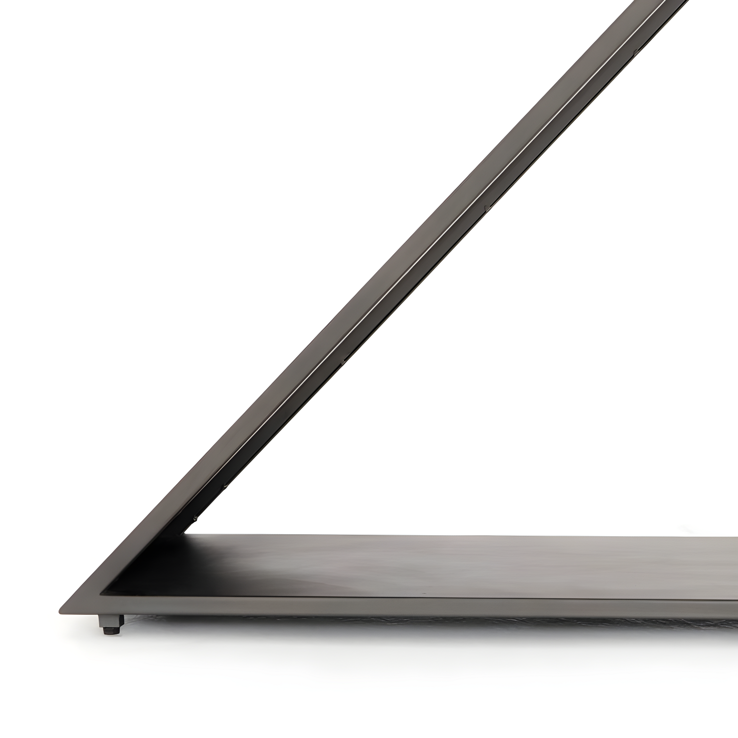 Geometric Coated Gunmetal Firewood Holder