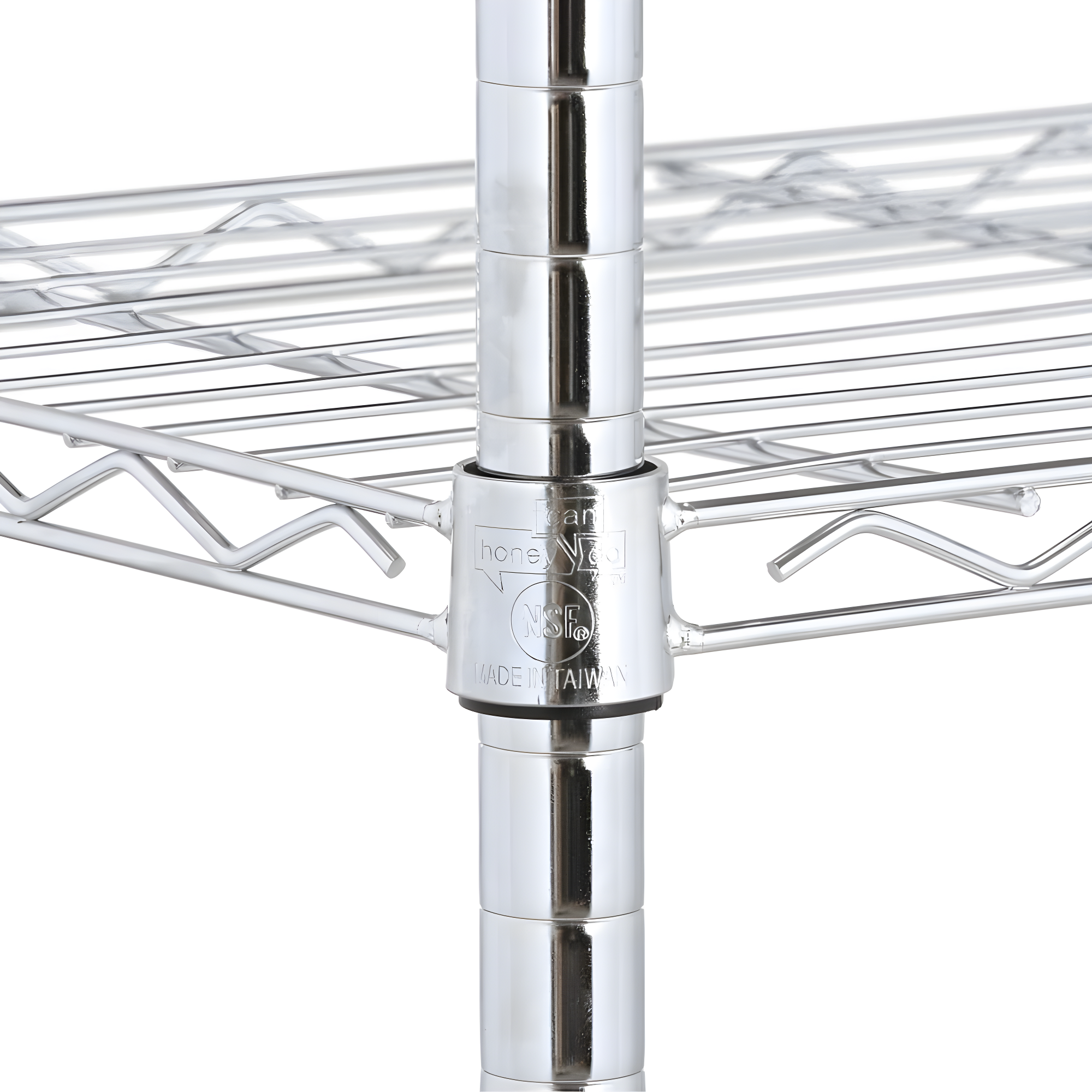 Honey-Can-Do 4 Tier 250lb per shelf Shelving Unit Chrome: Steel Wire Storage, 54" H x 36" W x 14" D, Universal Utility Shelves