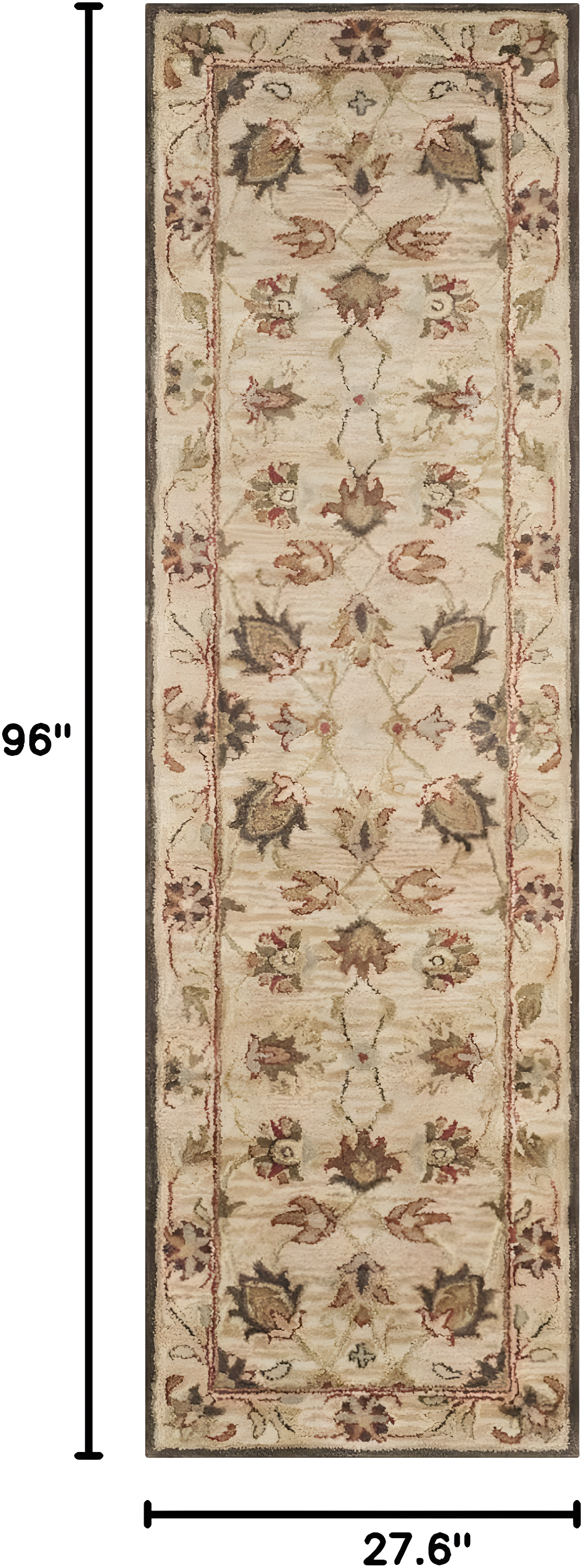 Antiquity AT812 Hand Tufted Indoor Runner Rug - Beige/Beige - 2'3"x8' - Safavieh