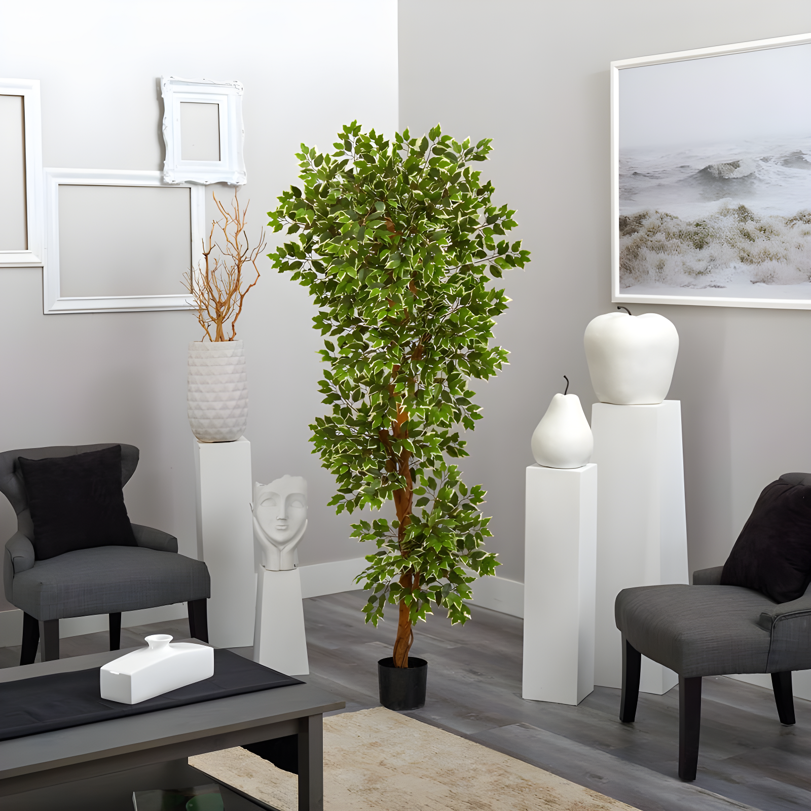 Nearly Natural 6-ft Variegated Ficus Tree