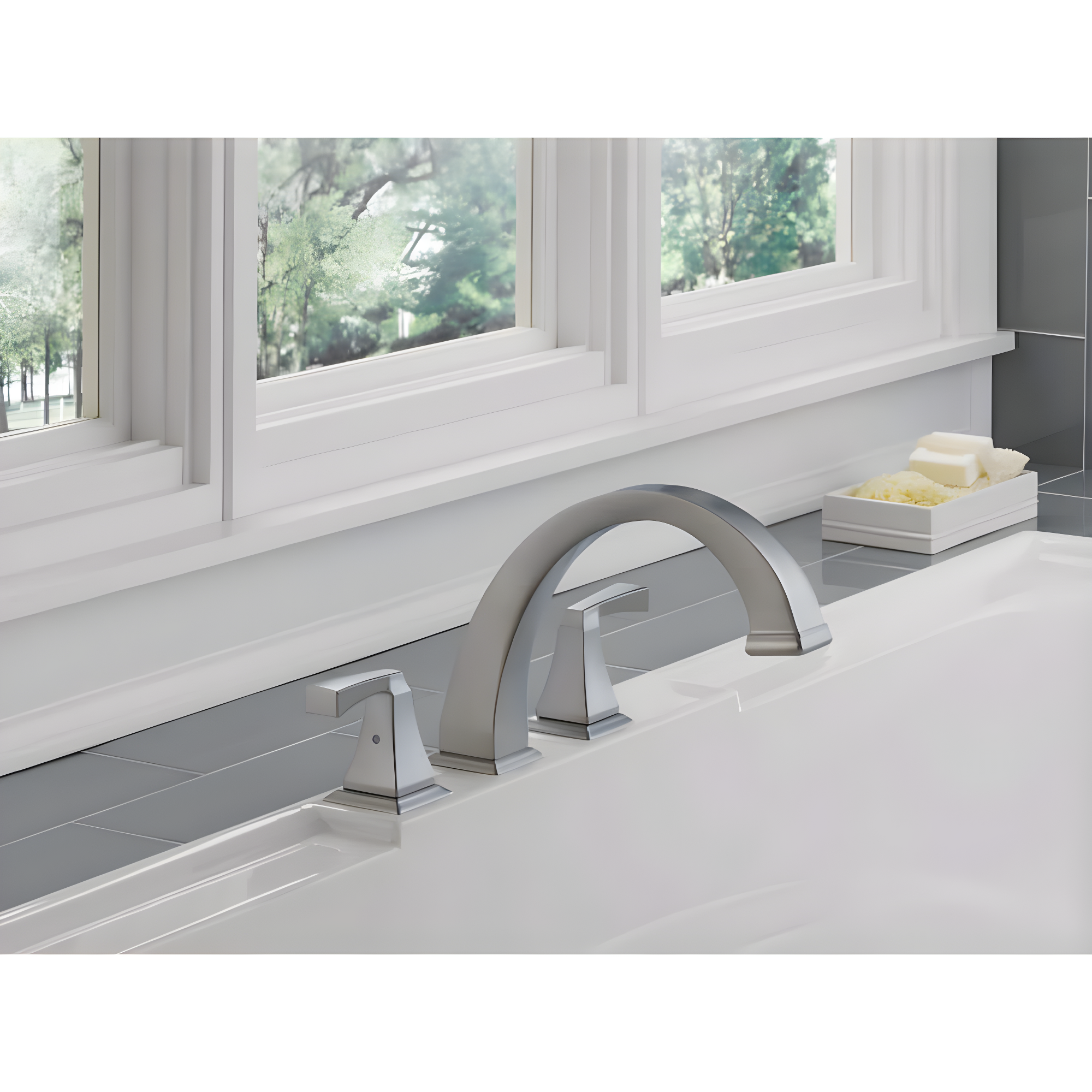 Dryden Double Handle Deck Mounted Roman Tub Faucet Trim
