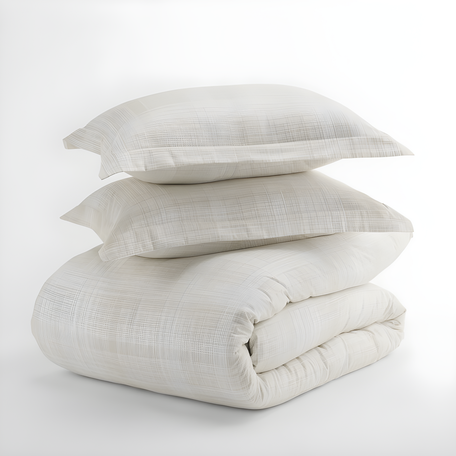 Aqua Plaid Microfiber Full/Queen Duvet Cover Set with Shams