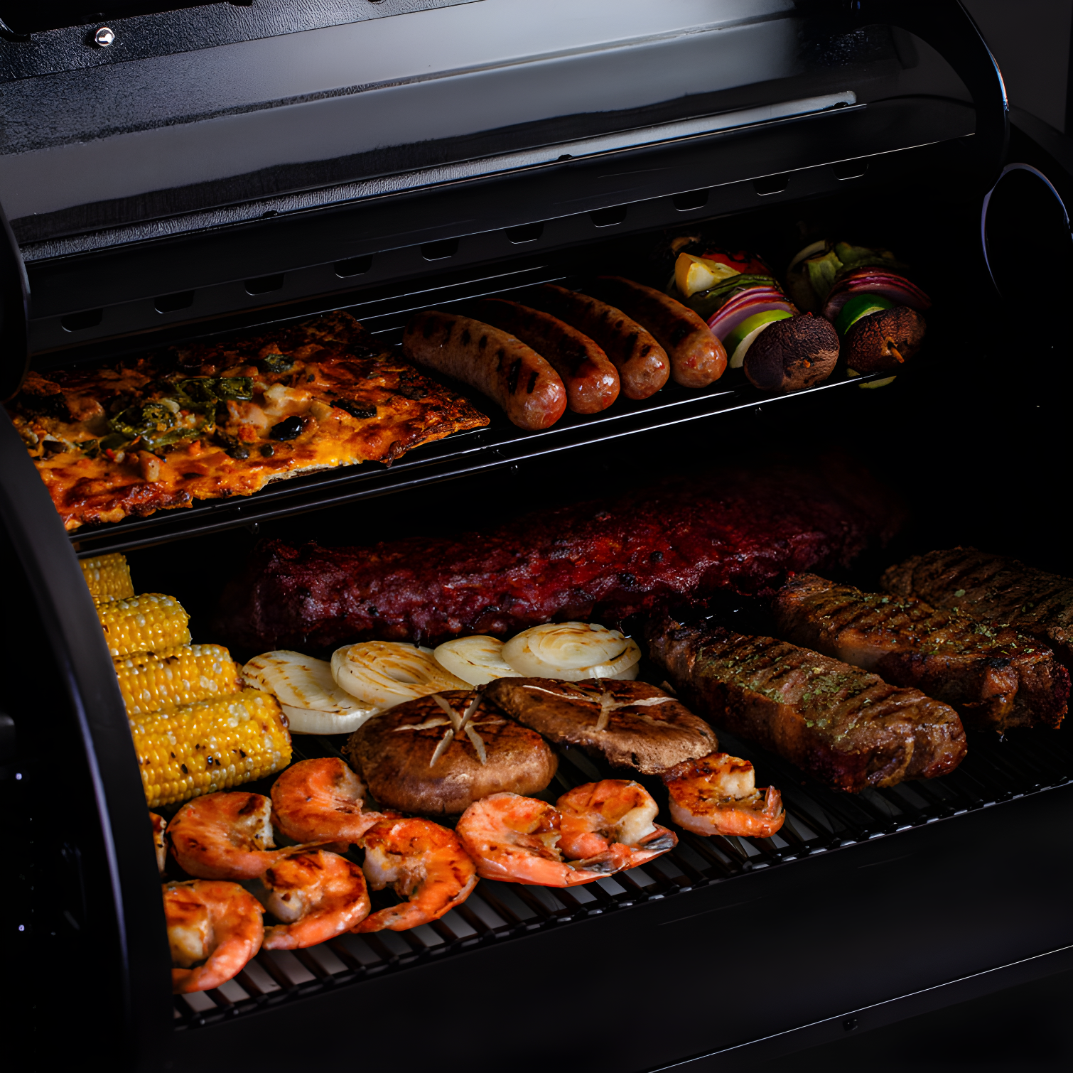 Asmoke 700 sg. in. Skylights Wood Pellet Grill