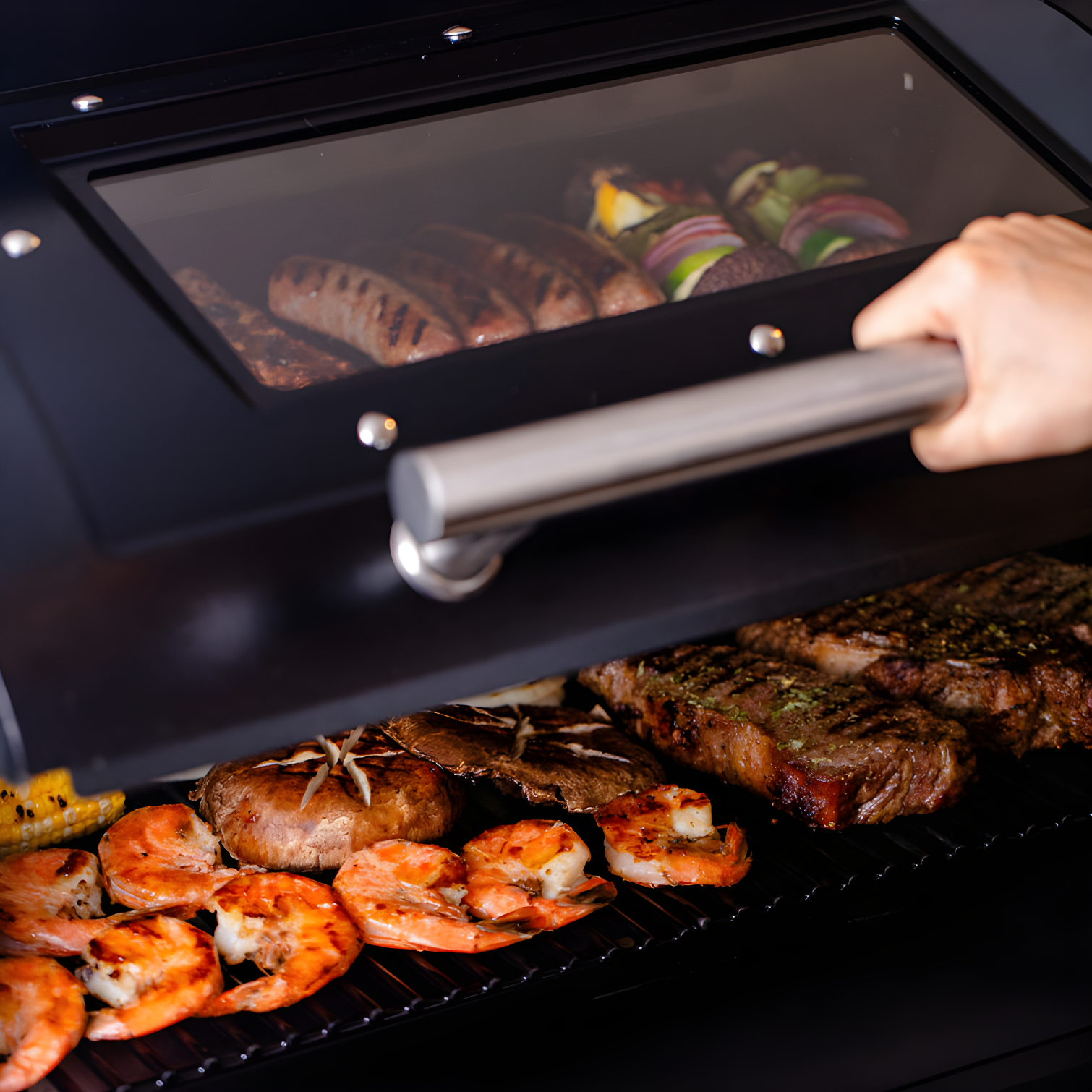 Asmoke 700 sg. in. Skylights Wood Pellet Grill