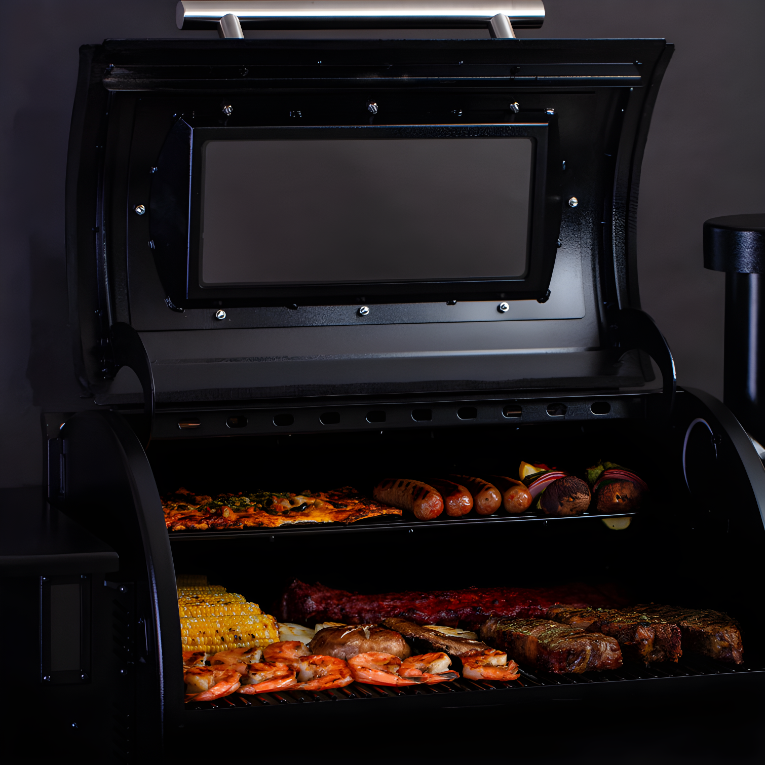 Asmoke 700 sg. in. Skylights Wood Pellet Grill