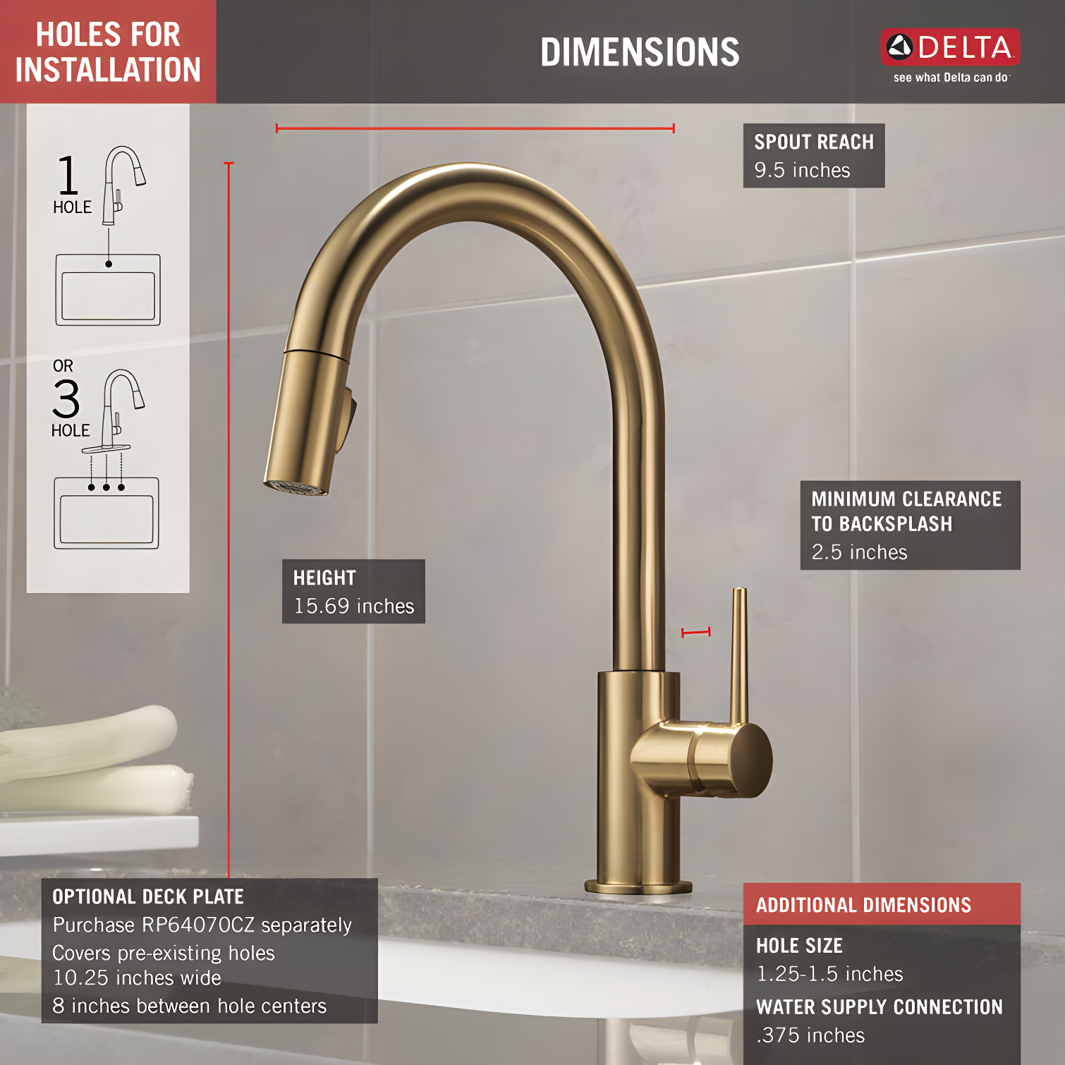 Trinsic Pull Down Sprayer Kitchen Sink Faucet, Single Handle Kitchen Faucet