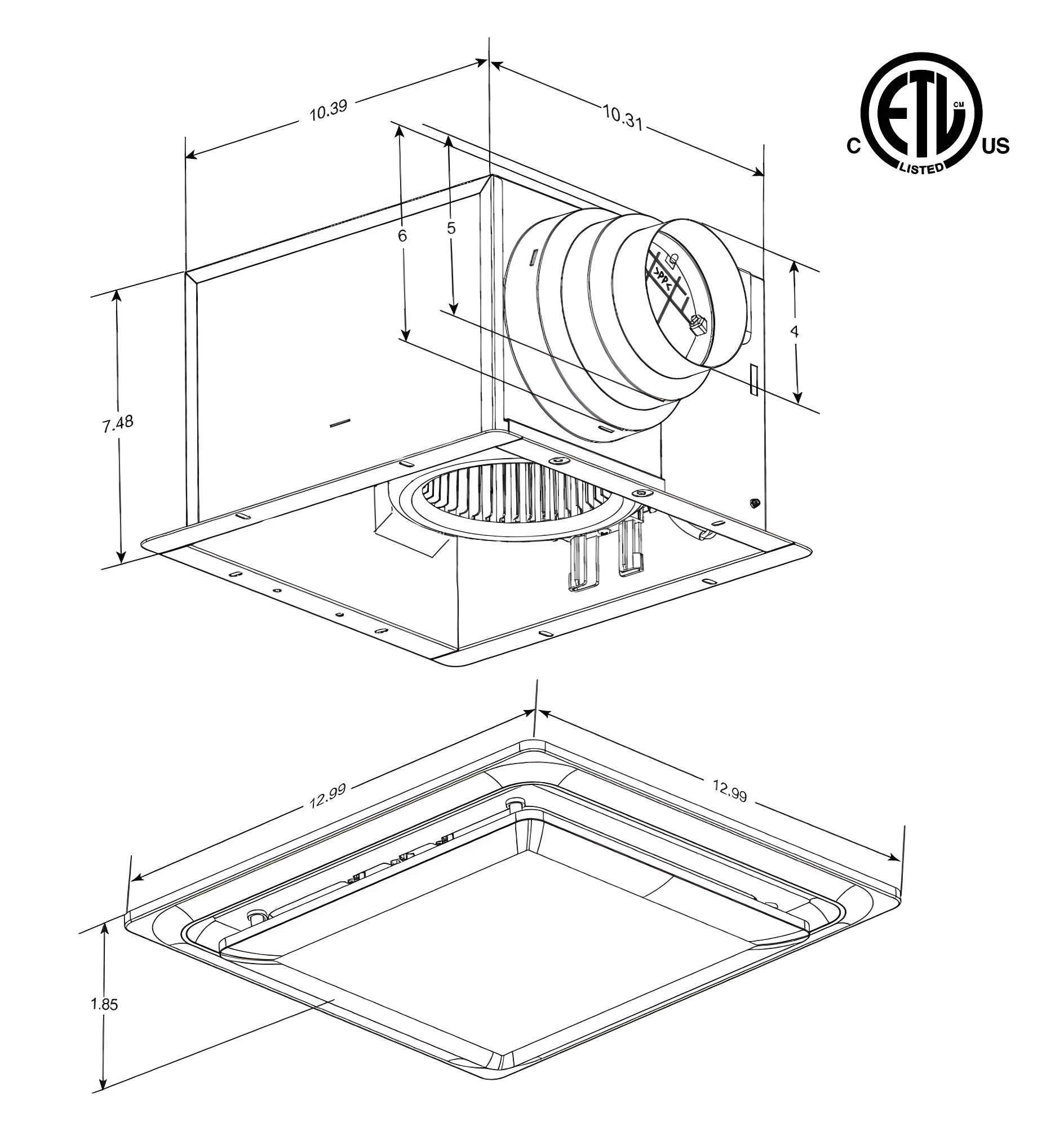 80 CFM Bathroom Fan