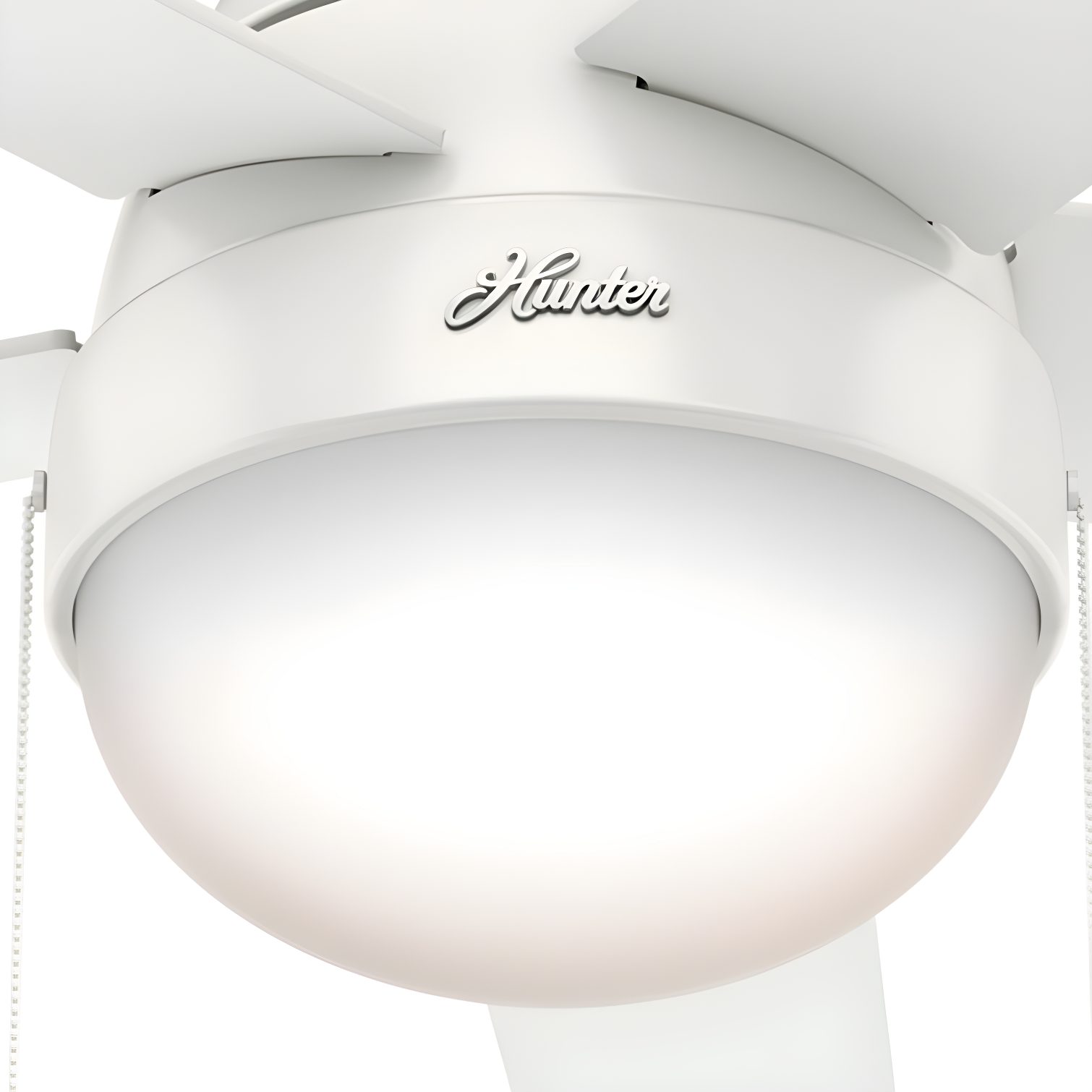 46" Anslee 5 - Blade LED Flush Mount Ceiling Fan with Pull Chain and Light Kit Included