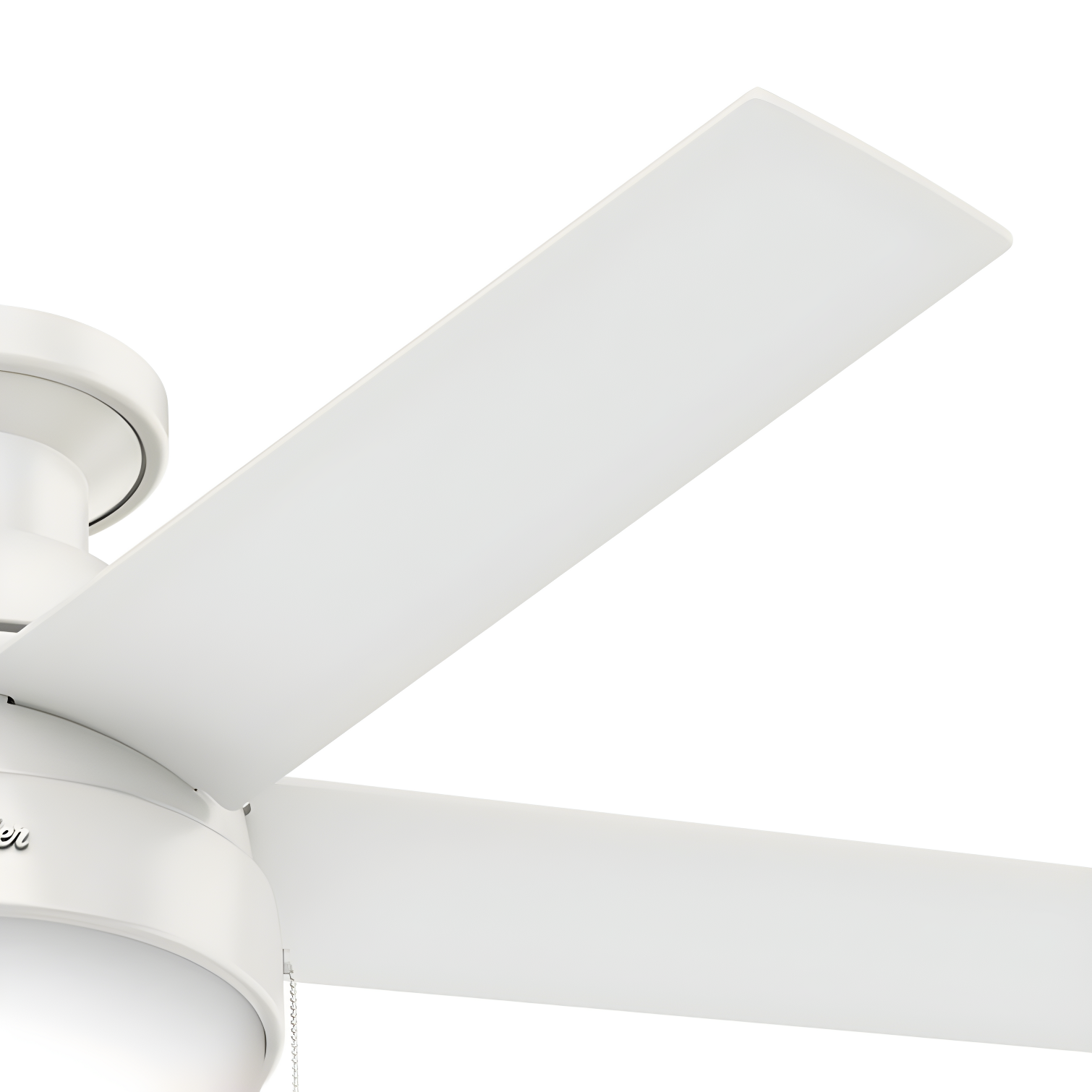 46" Anslee 5 - Blade LED Flush Mount Ceiling Fan with Pull Chain and Light Kit Included