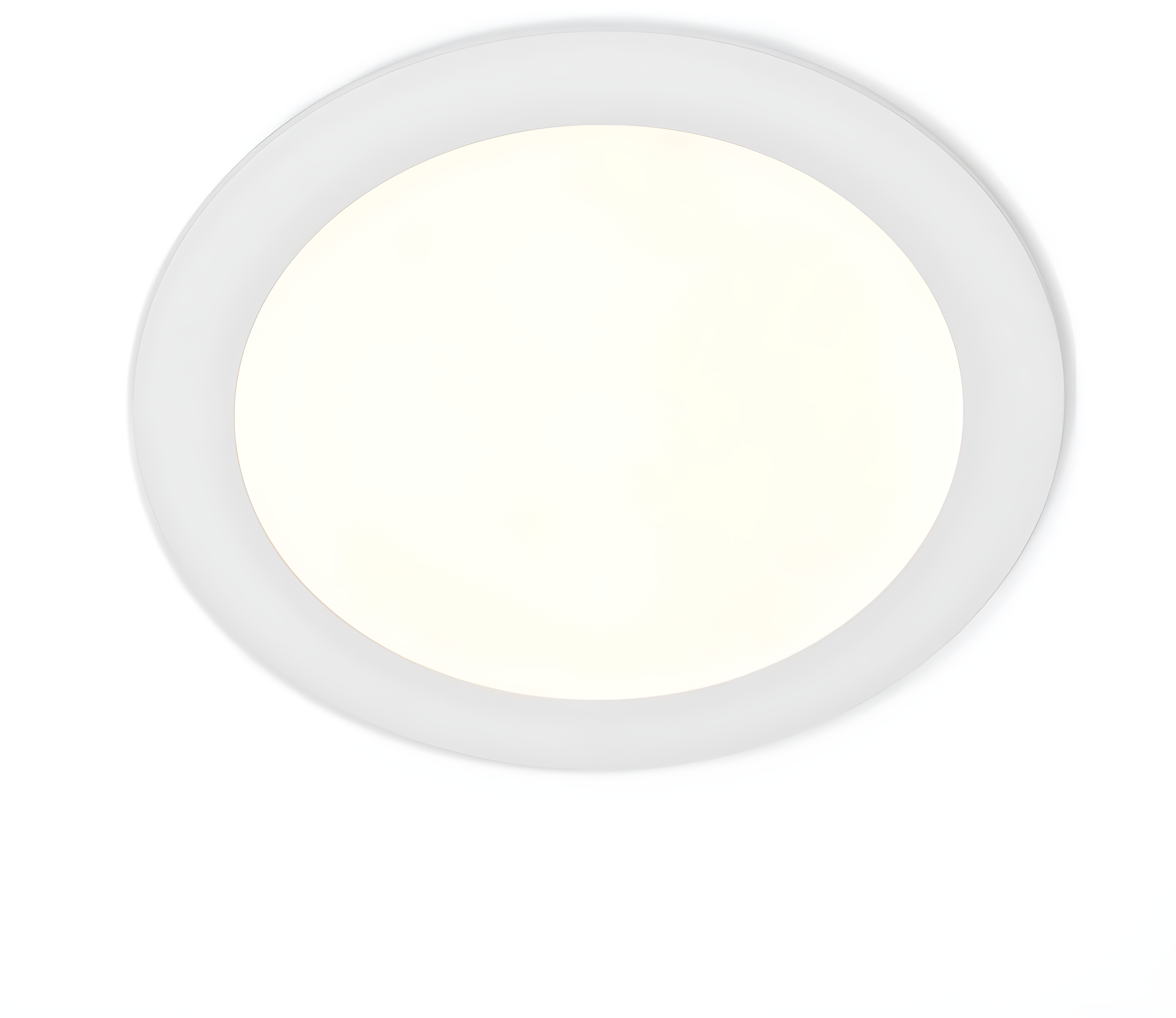 Maxxima 8 in. 5CCT Round Recessed LED Downlight, 1600 Lumens Slim Round Flat Panel Color Selectable 2700K-5000K (2700K/3000K/3500K/4000K/5000K), Dimmable, Canless IC Rated, White Trim, J-Box Included