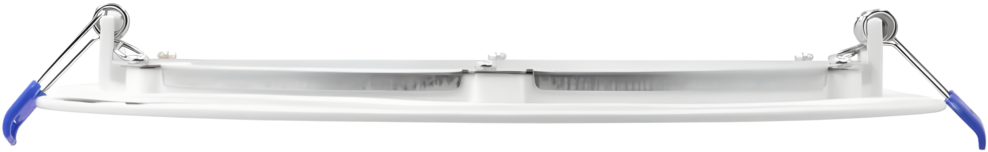 Maxxima 8 in. 5CCT Round Recessed LED Downlight, 1600 Lumens Slim Round Flat Panel Color Selectable 2700K-5000K (2700K/3000K/3500K/4000K/5000K), Dimmable, Canless IC Rated, White Trim, J-Box Included